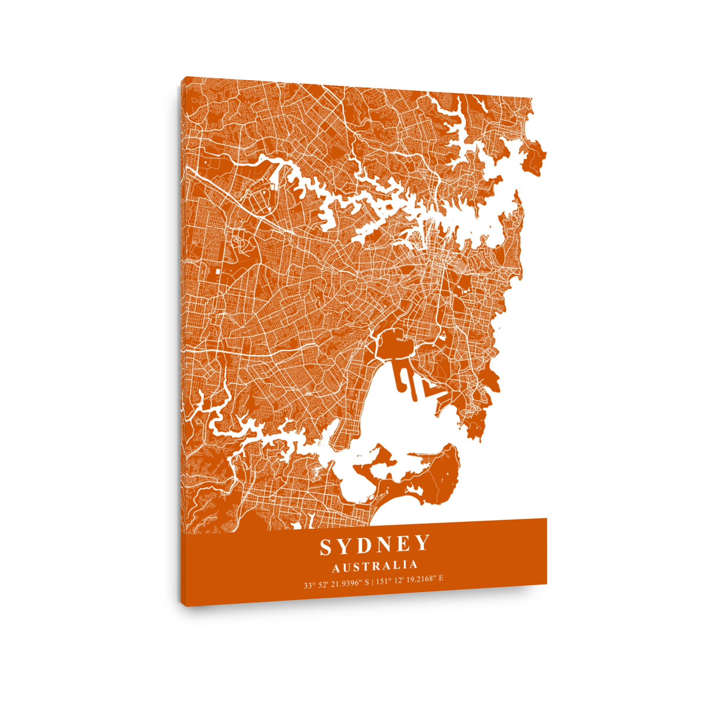 Sydney   Australia Copper Plane Map
