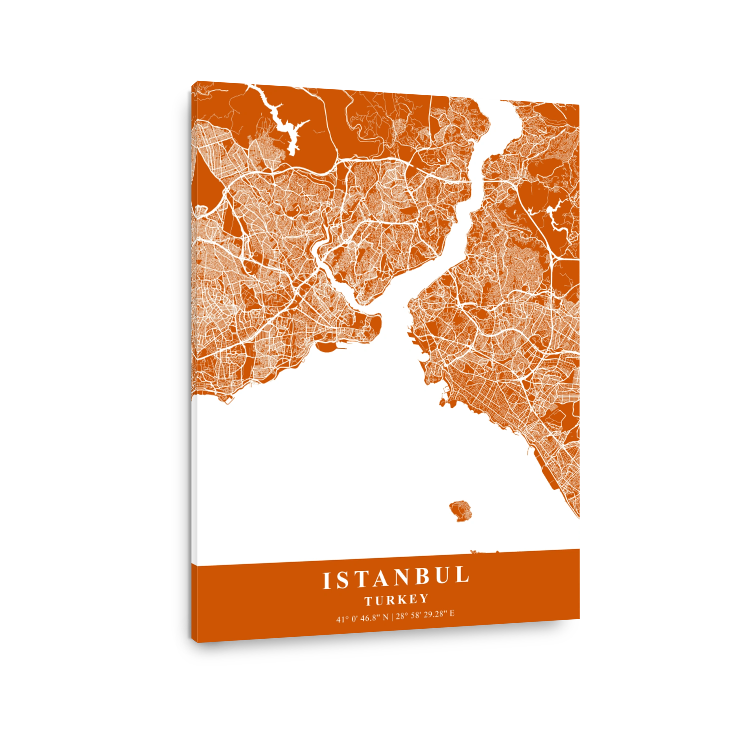 Istanbul   Turkey Copper Plane Map