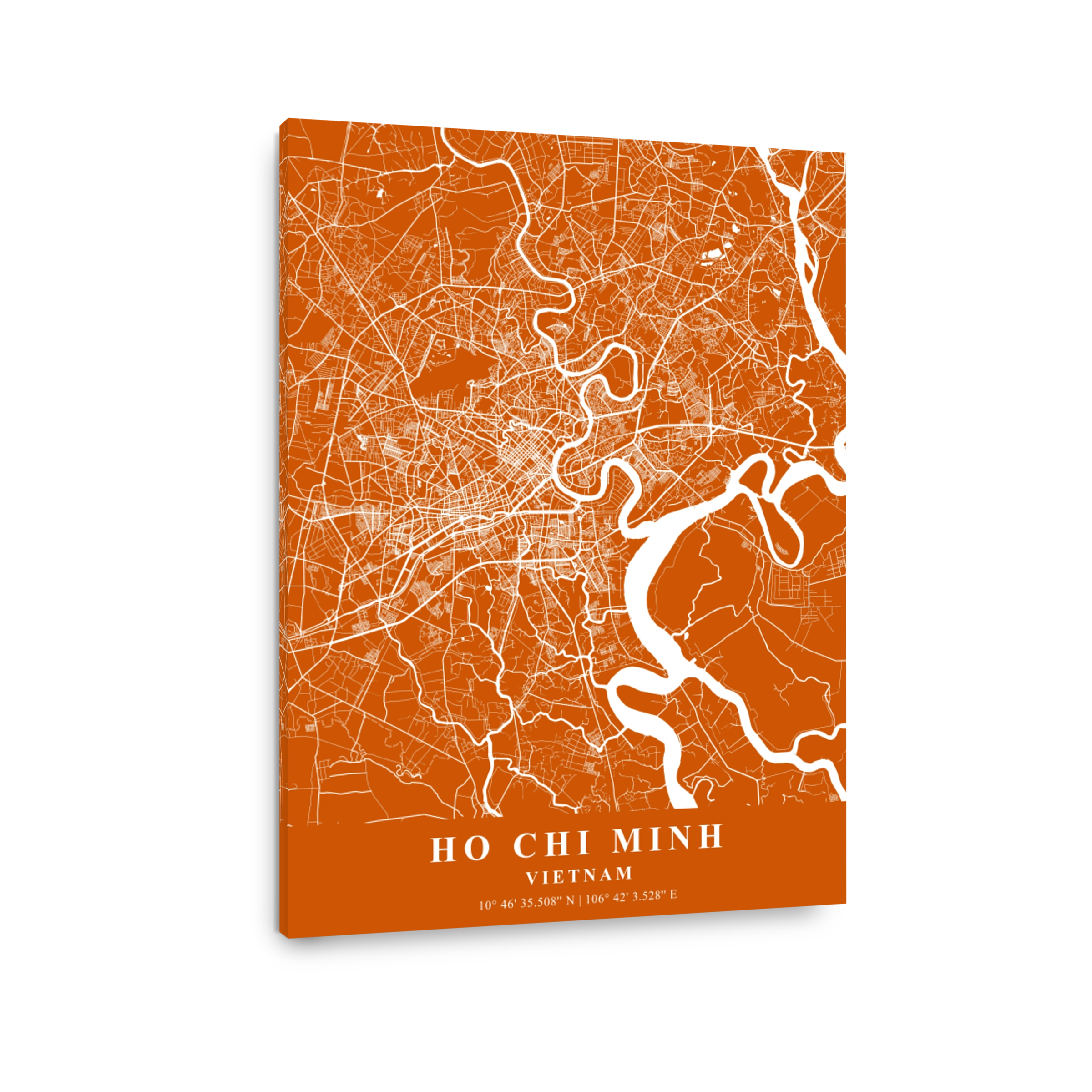 Ho Chi Minh   Vietnam Copper Plane Map