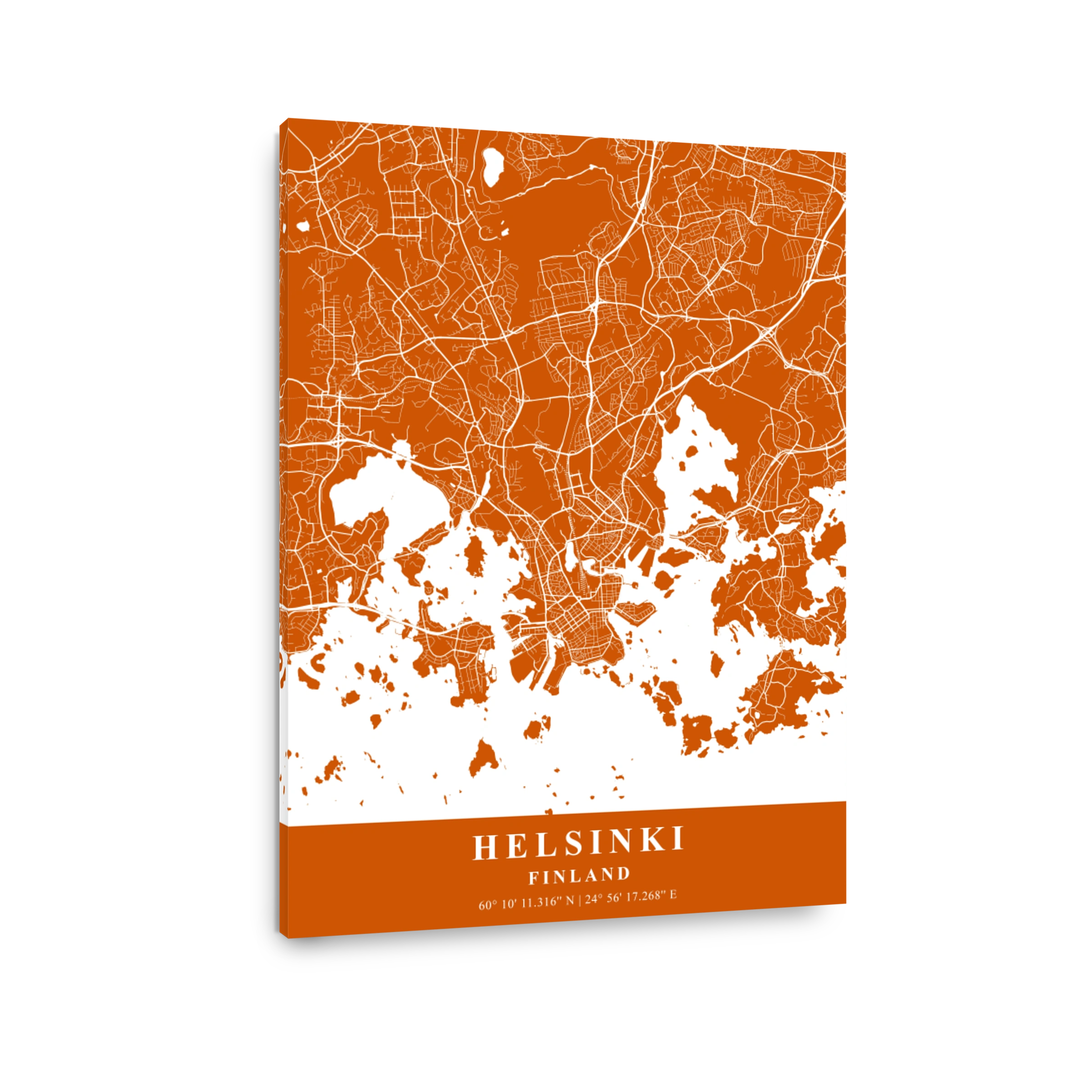Helsinki   Finland Copper Plane Map