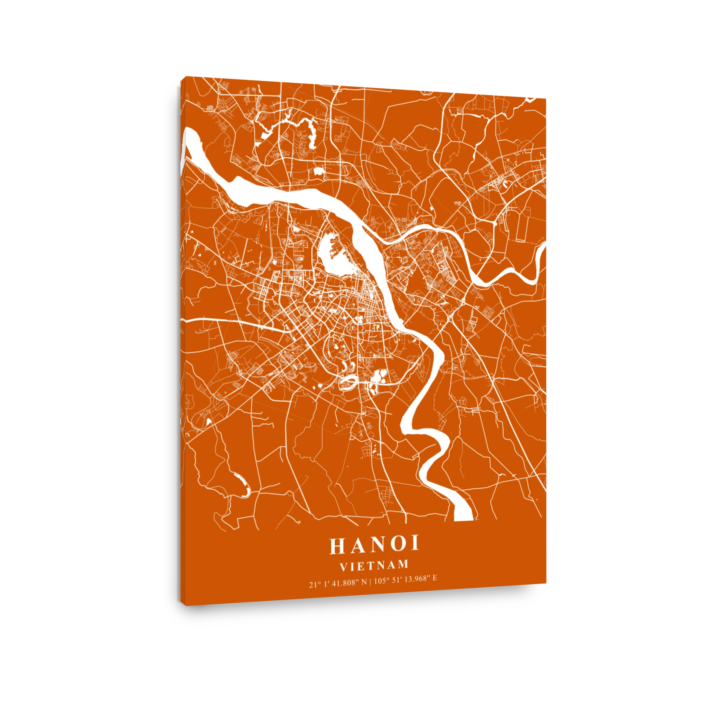 Hanoi   Vietnam Copper Plane Map