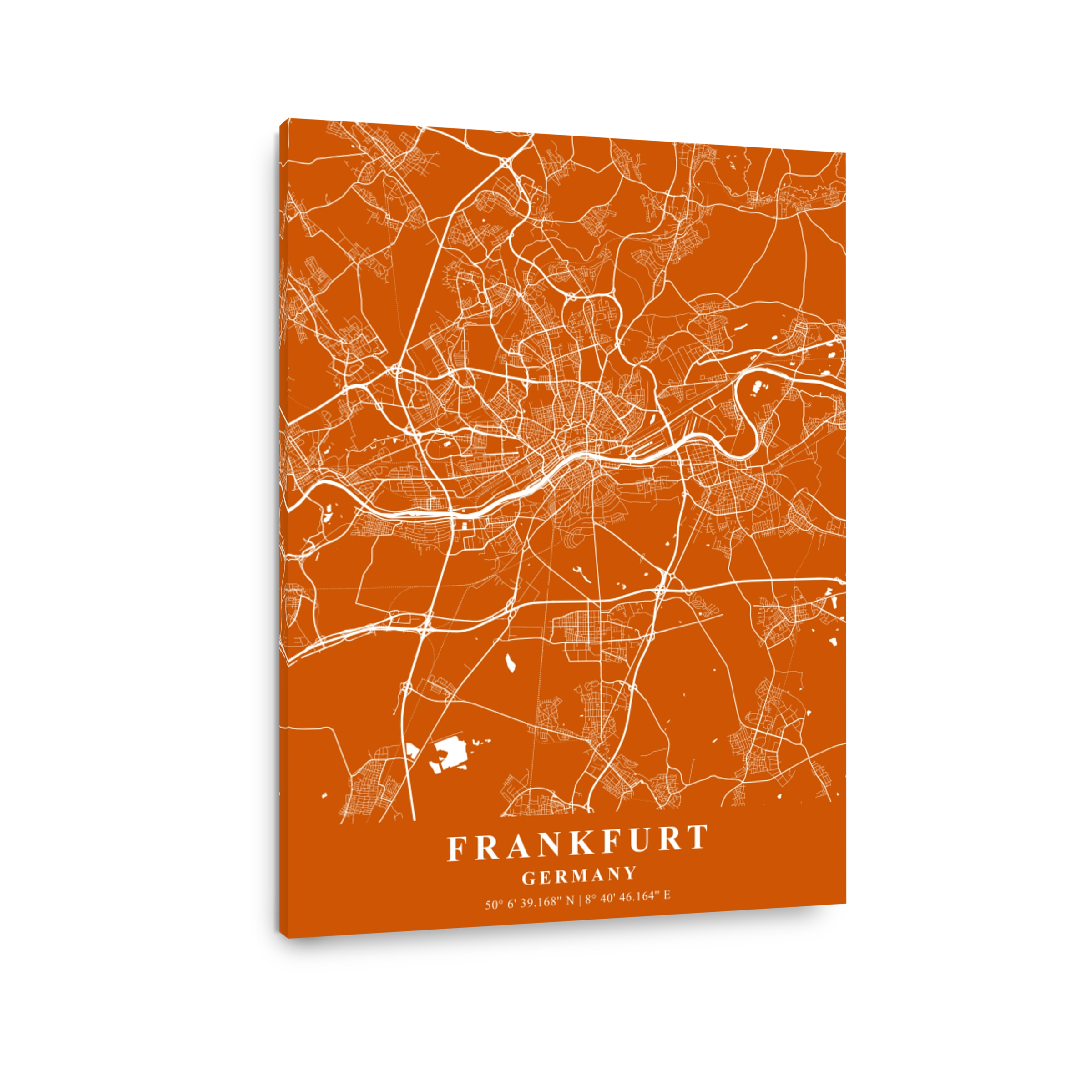 Frankfurt   Germany Copper Plane Map