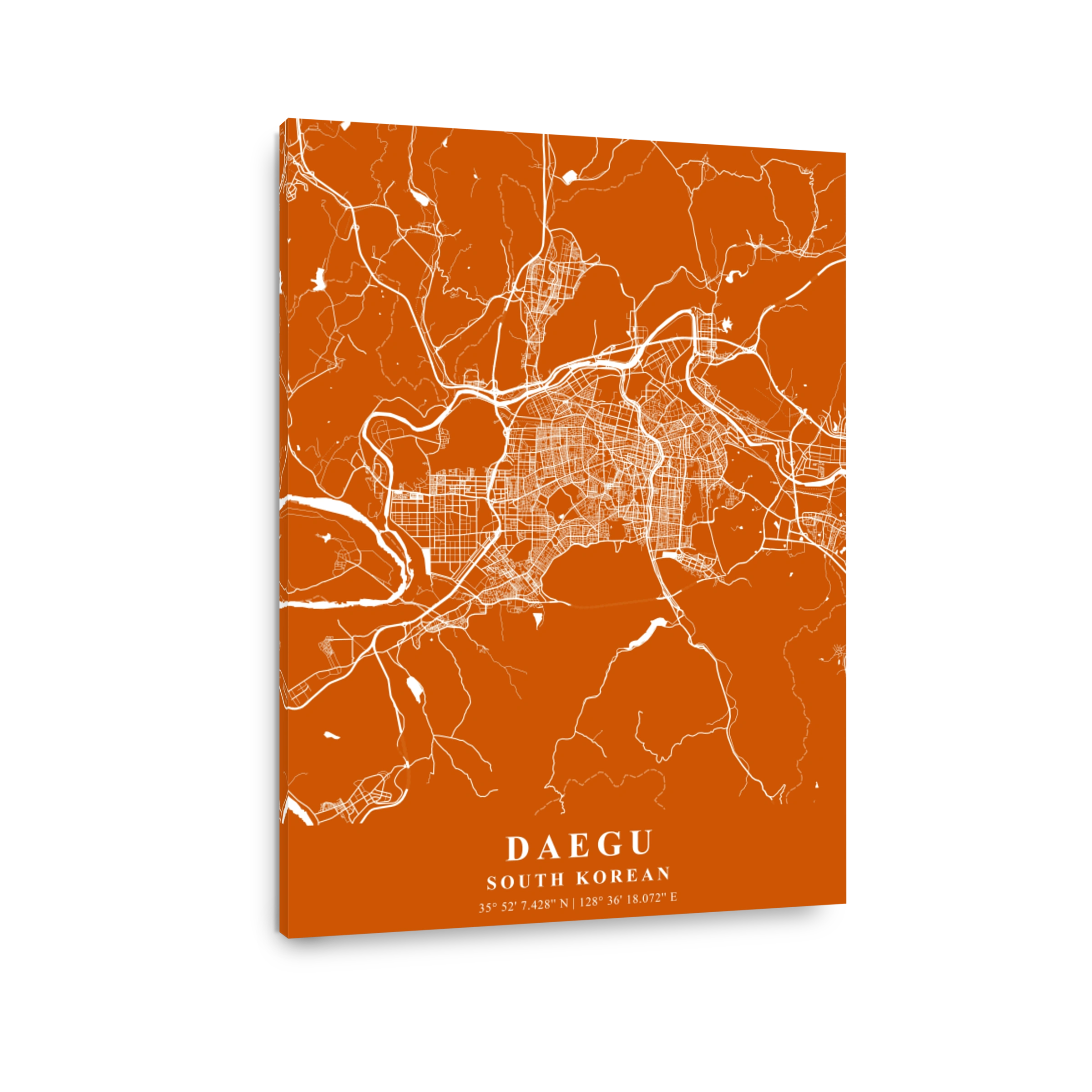 Daegu   South Korean Copper Plane Map