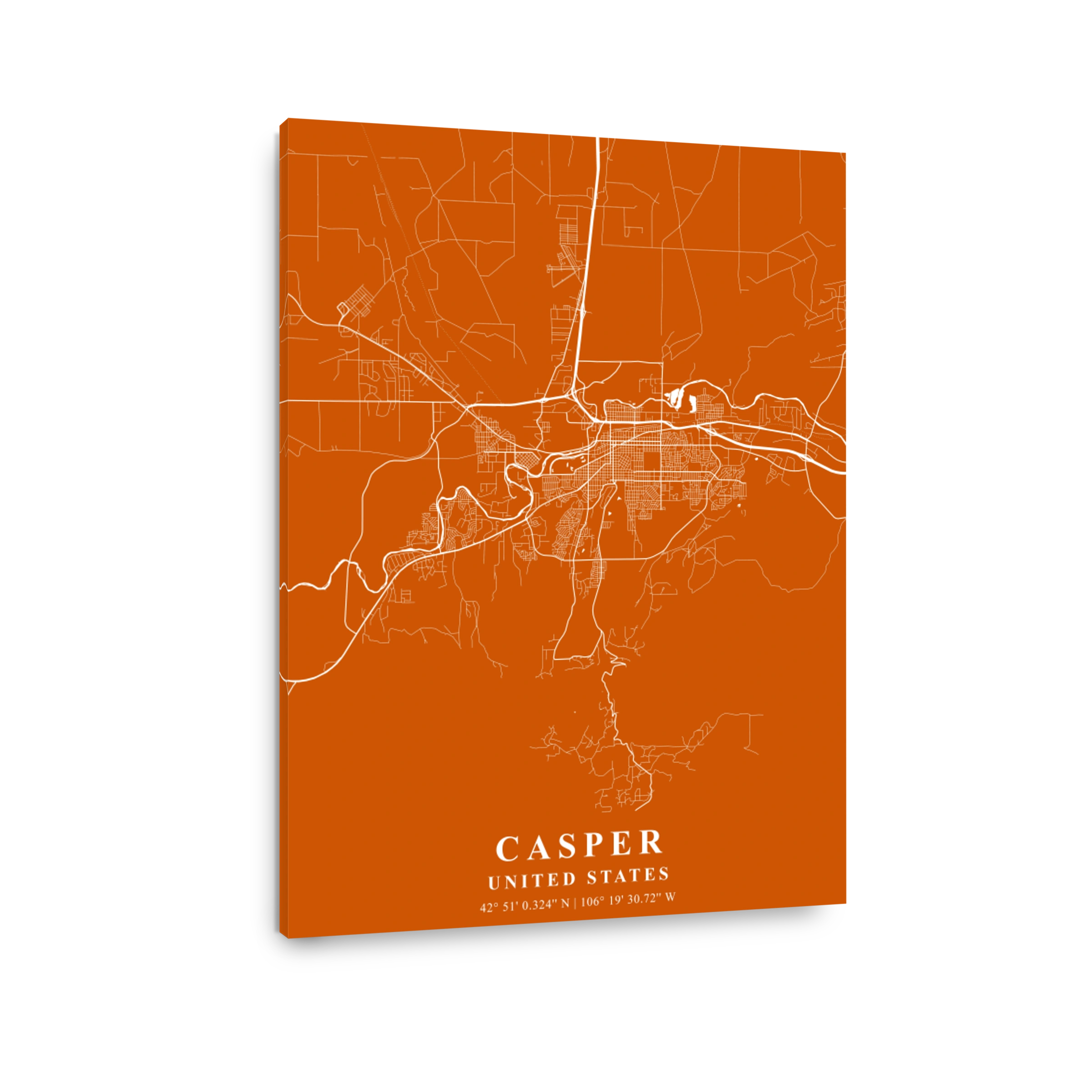 Casper   United States Copper Plane Map