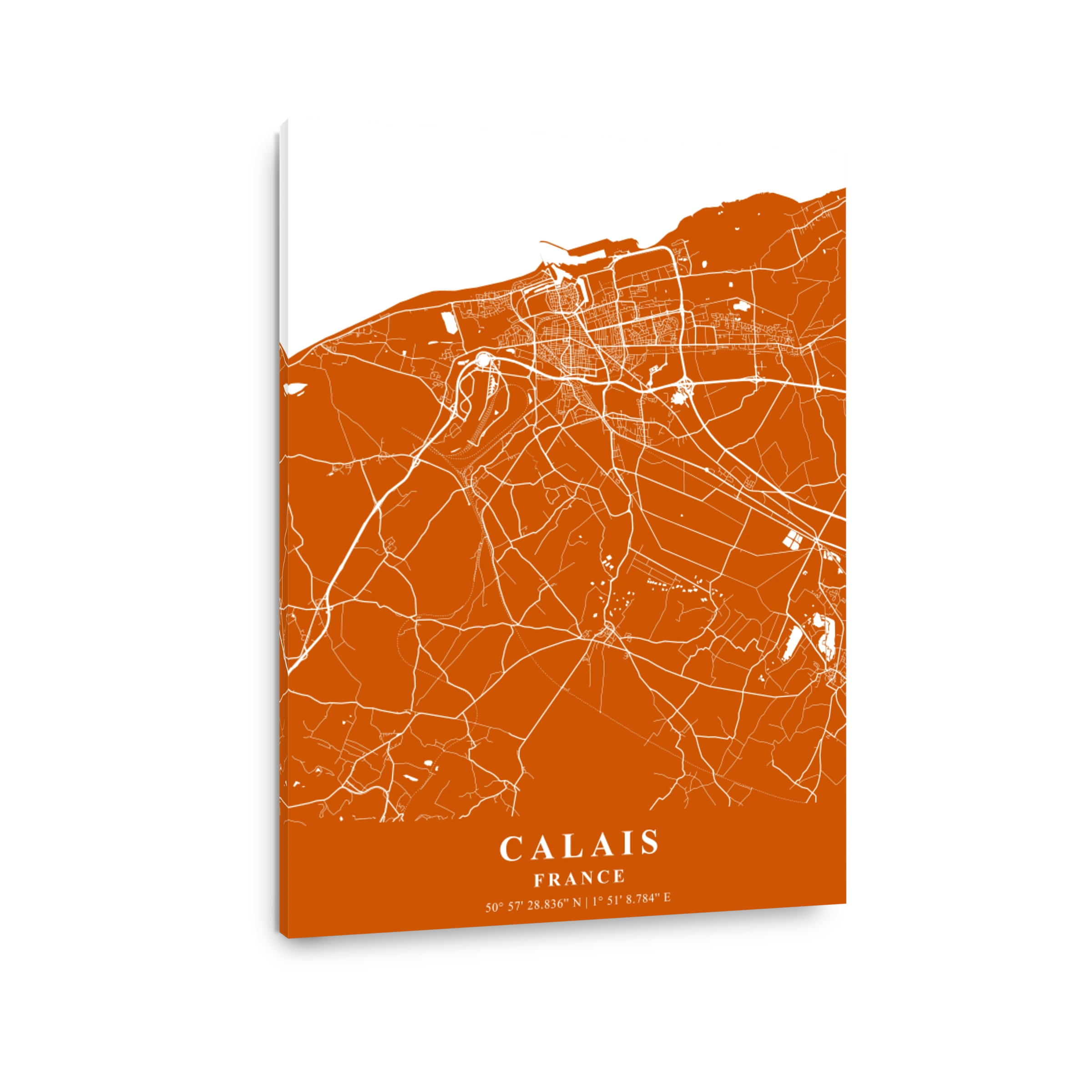 Calais   Franc Copper Plane Map