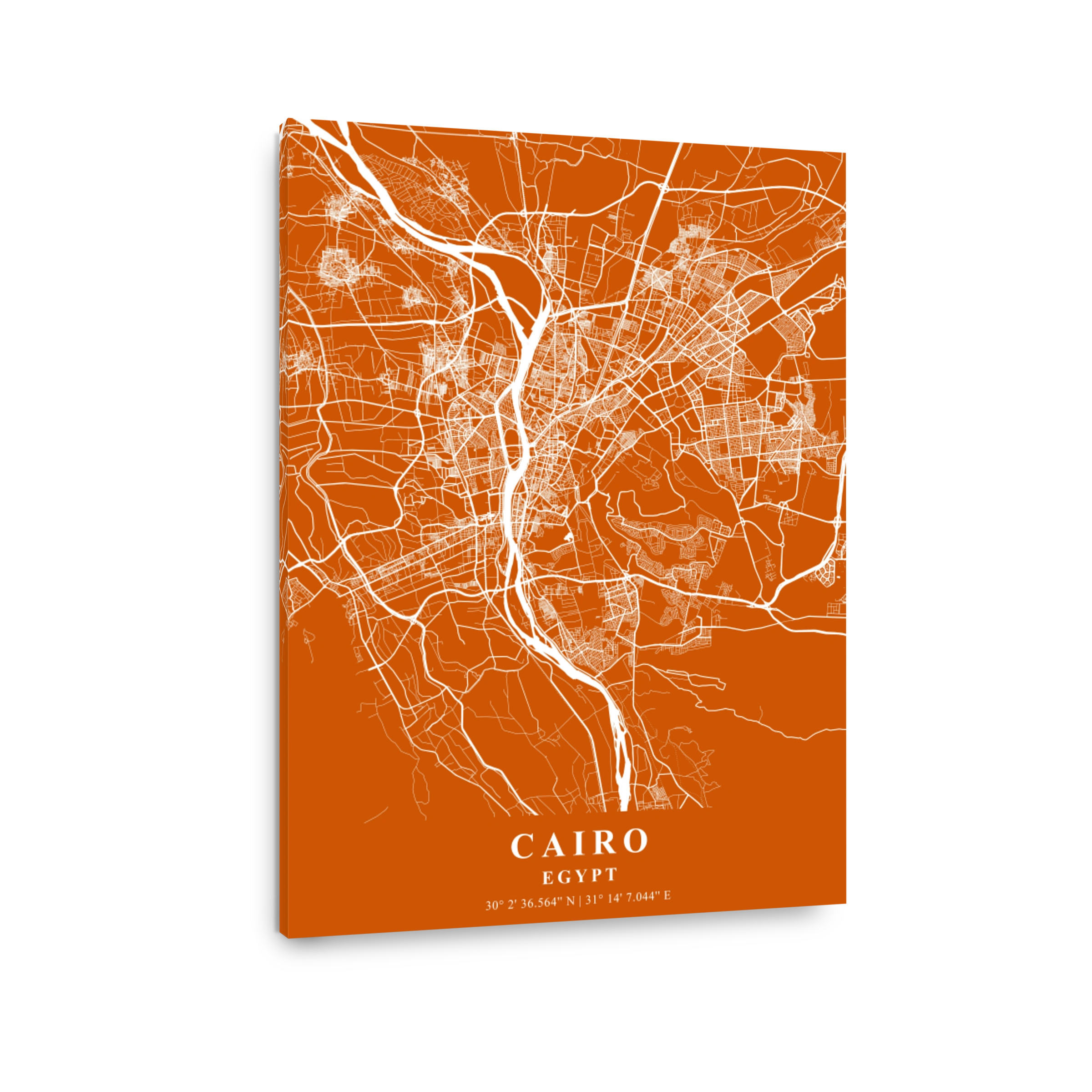 Cairo   Egyp Copper Plane Map