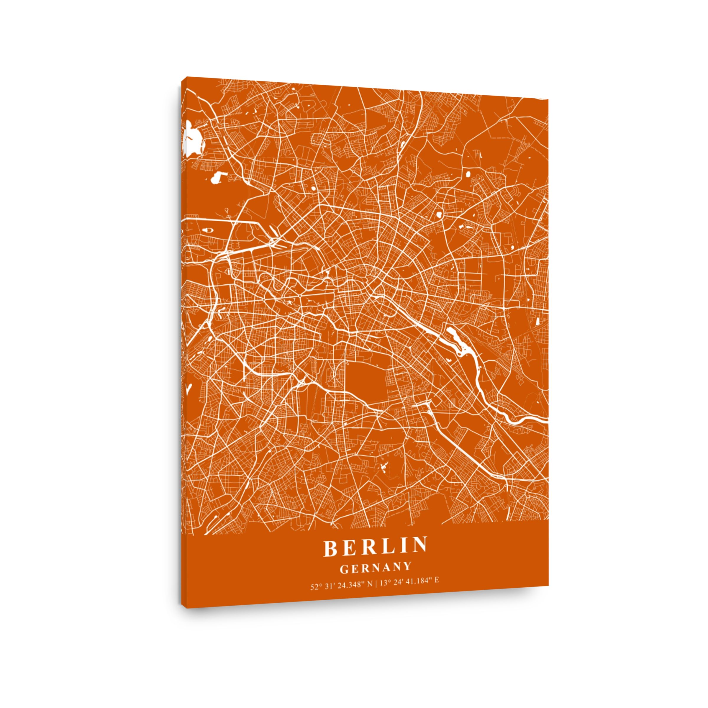 Berlin   German Copper Plane Map