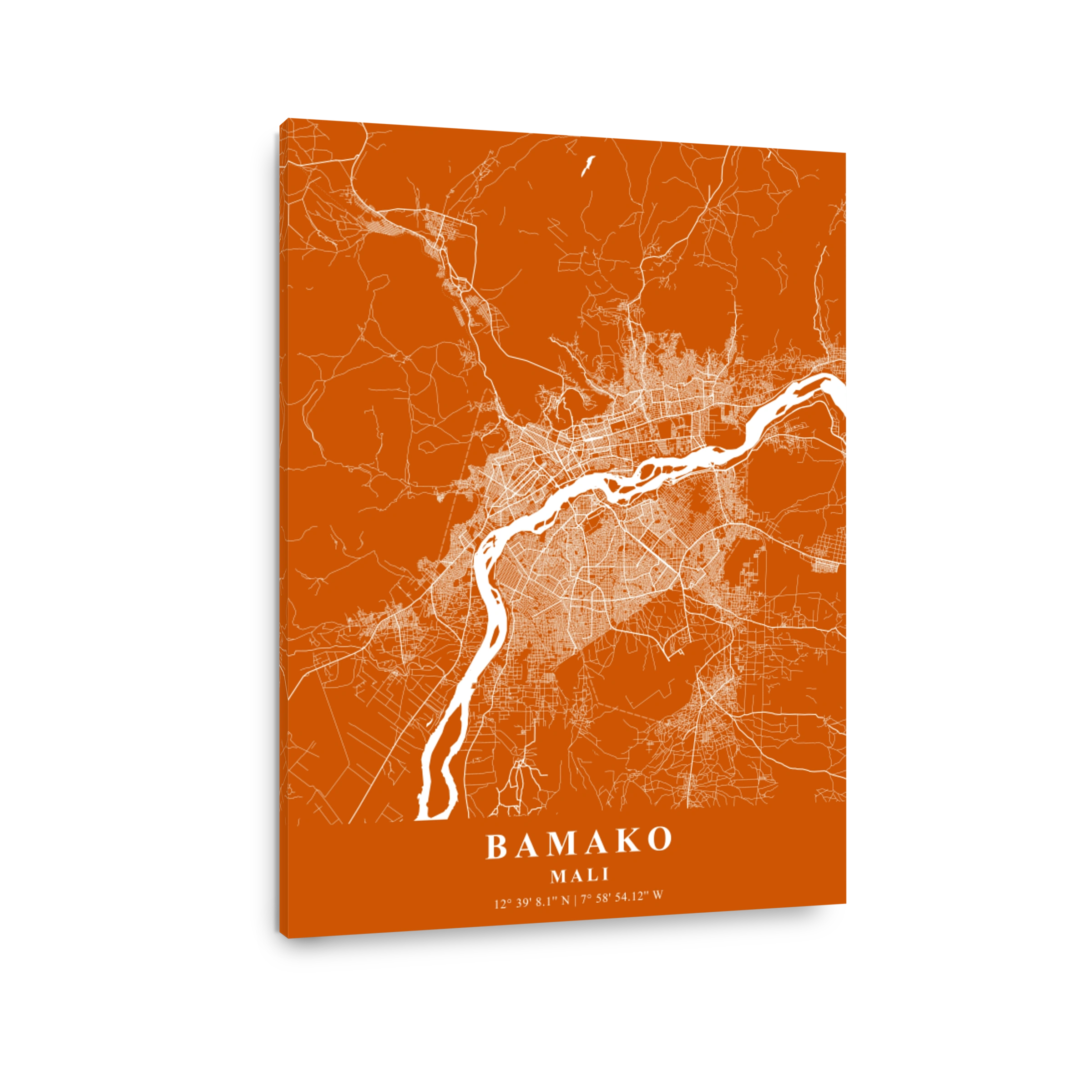 Bamako   Mali Copper Plane Map
