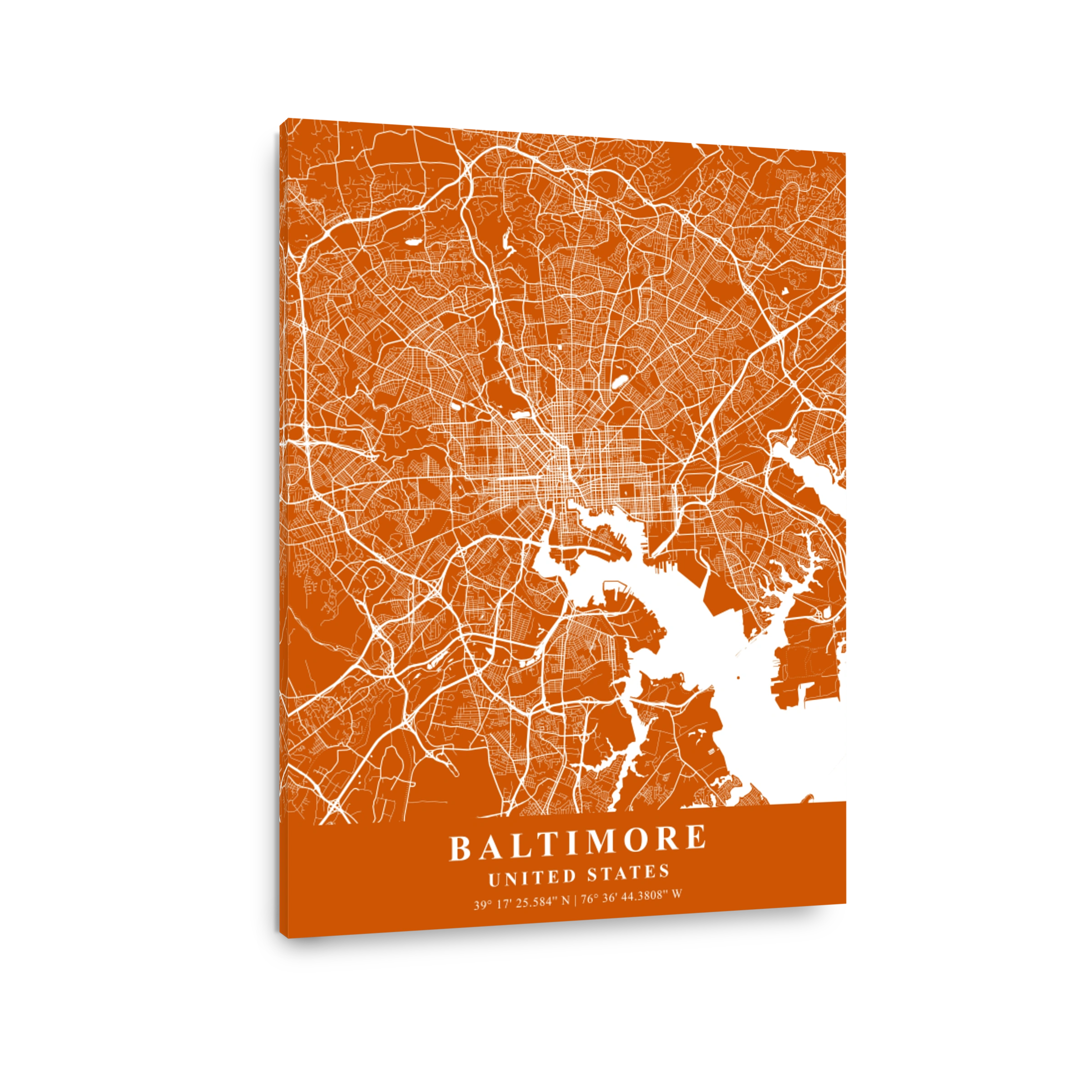 Baltimore   United State Copper Plane Map