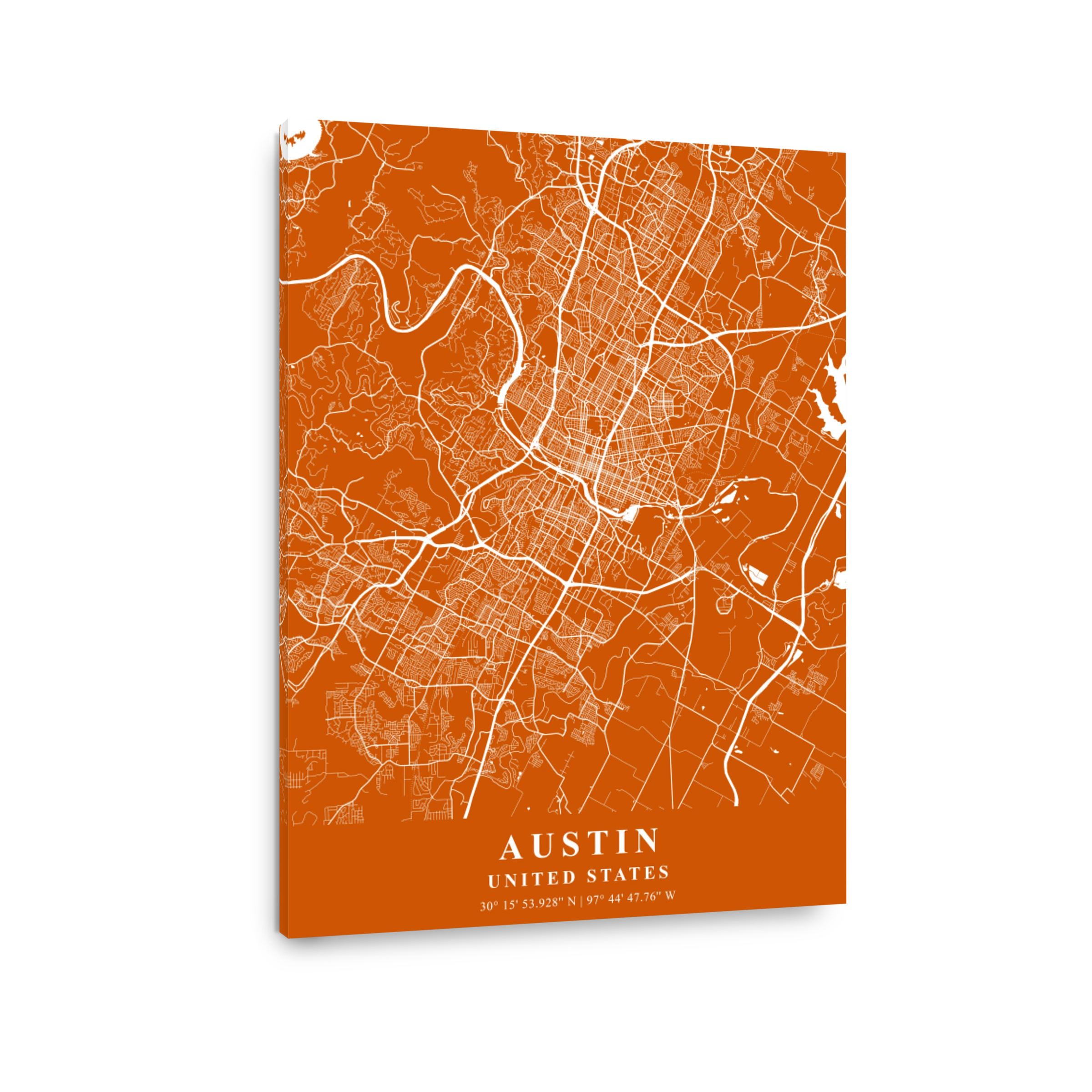 Austin   United State Copper Plane Map