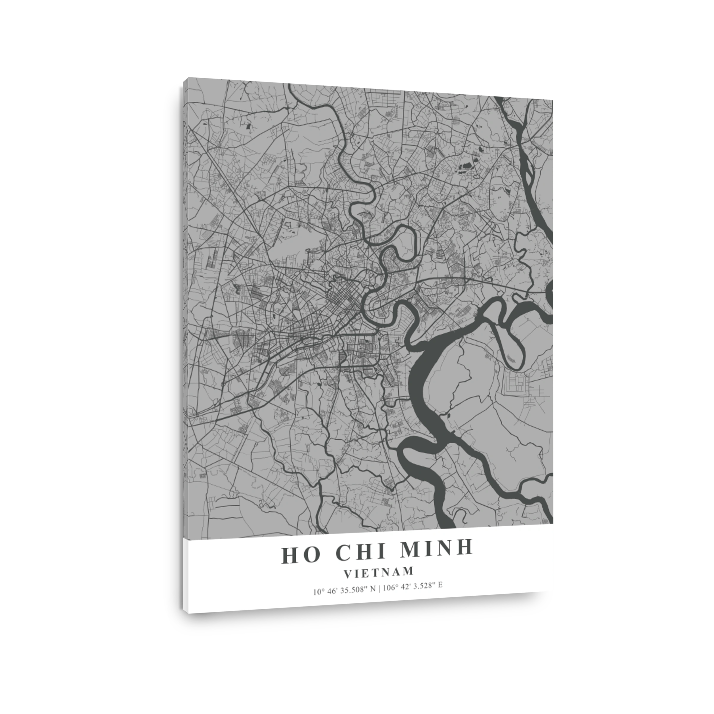 Ho Chi Minh   Vietnam Gray Plane Map