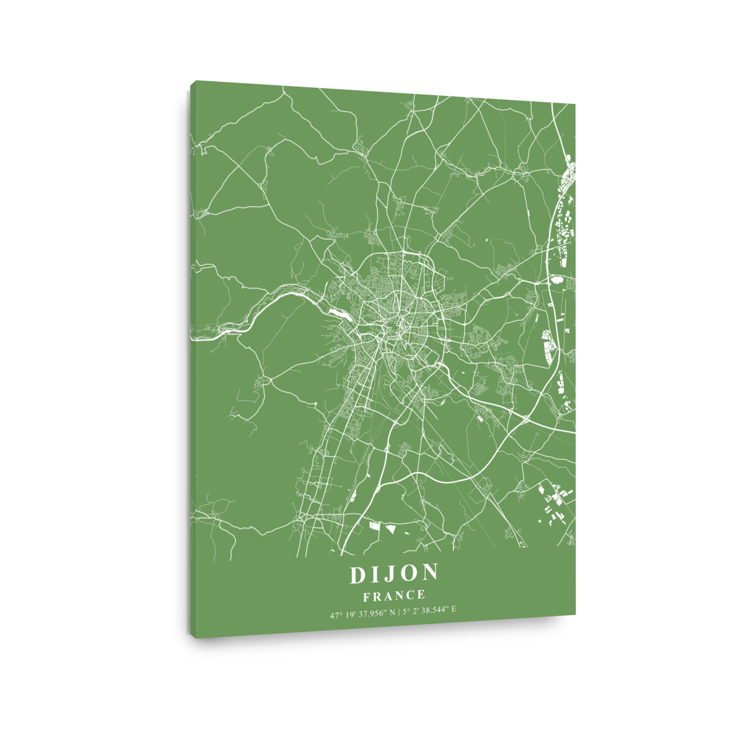 Dijon   France Jade Plane Map