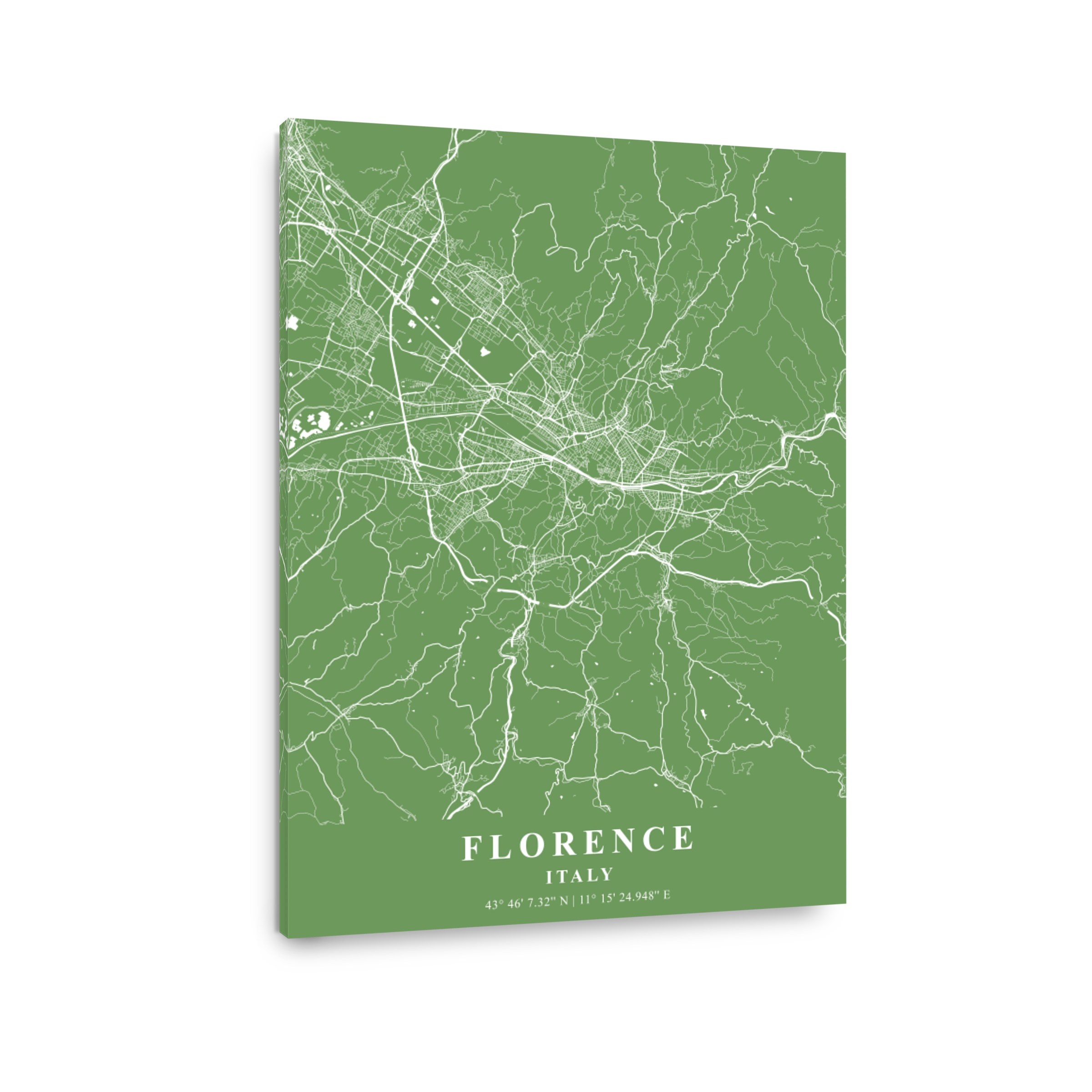 Florence   Italy Jade Plane Map