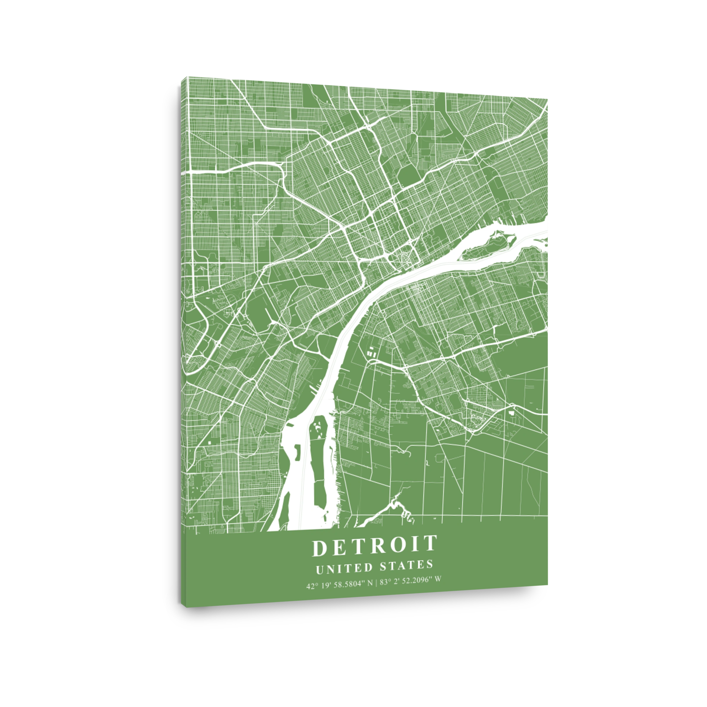 Detroit   United States Jade Plane Map