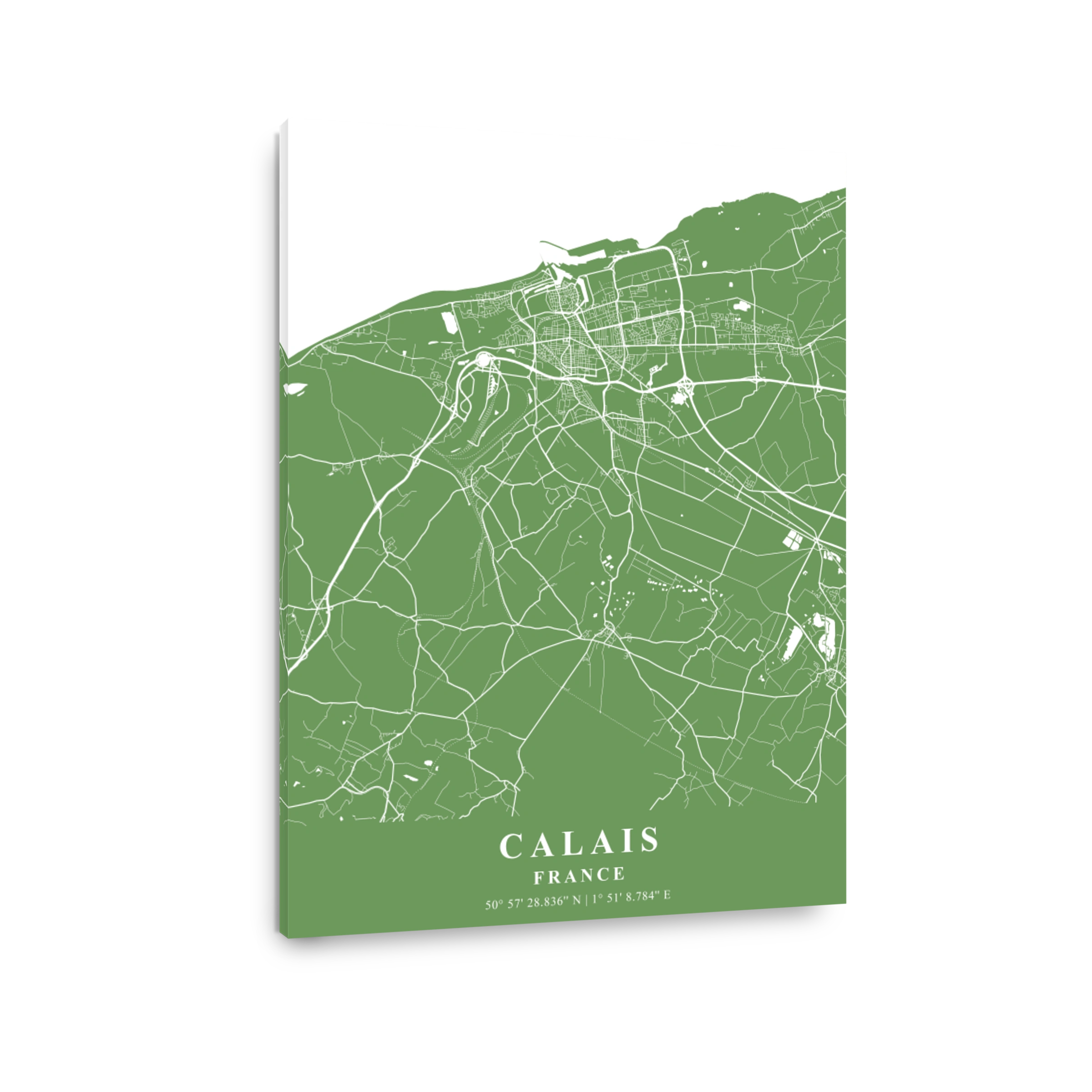 Calais   France Jade Plane Map