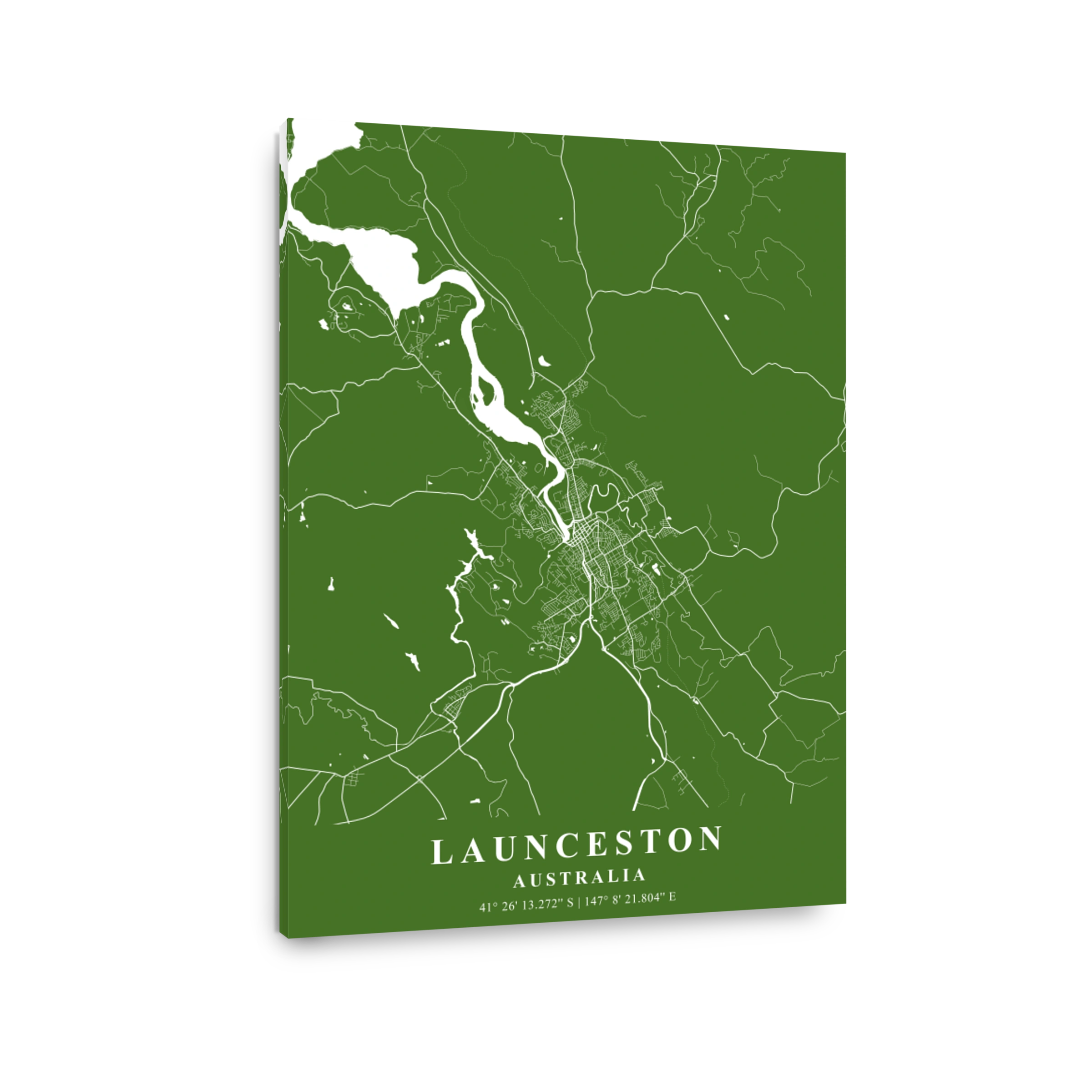 Launceston  Australia Moss Plane Map