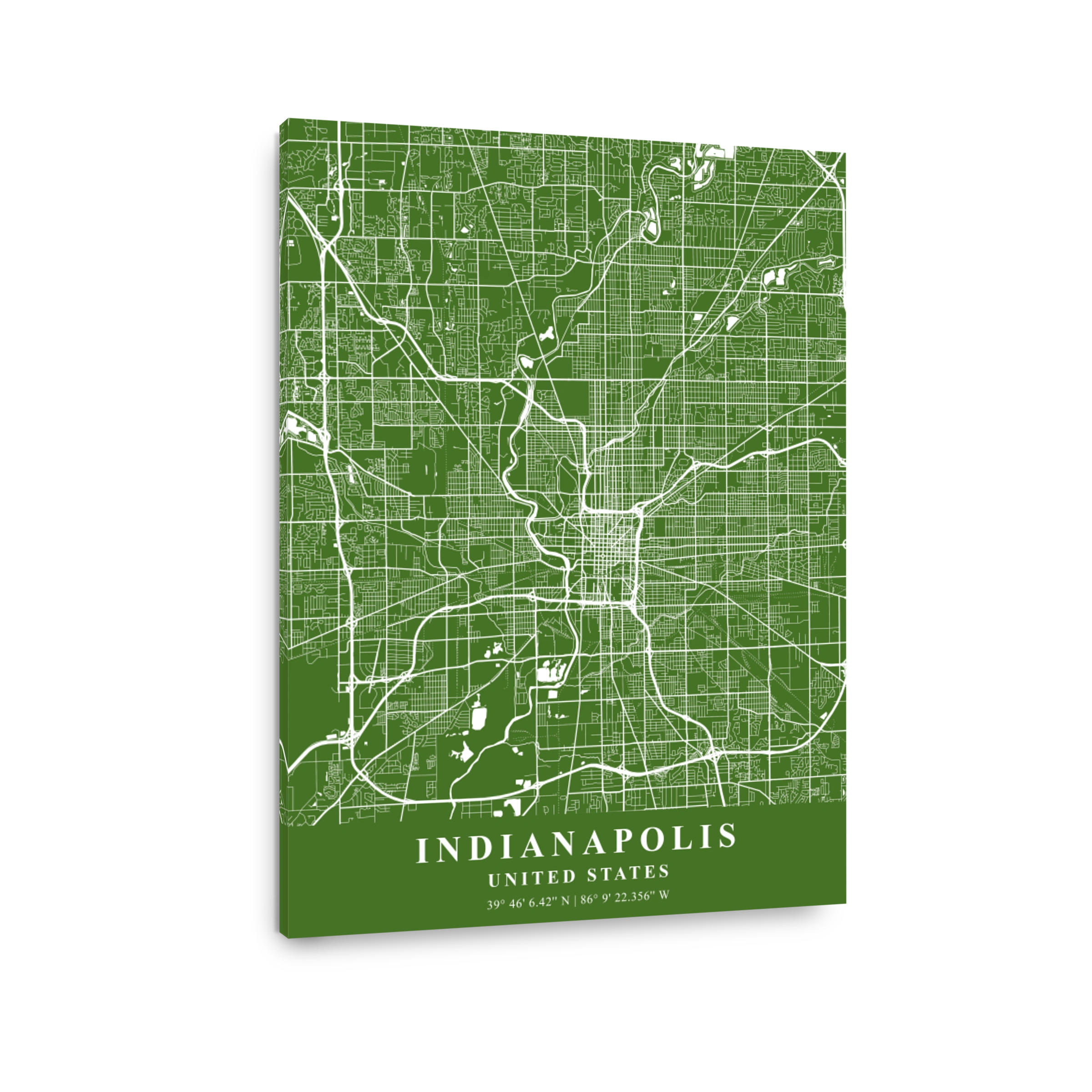 Indianapolis   United States Moss Plane Map