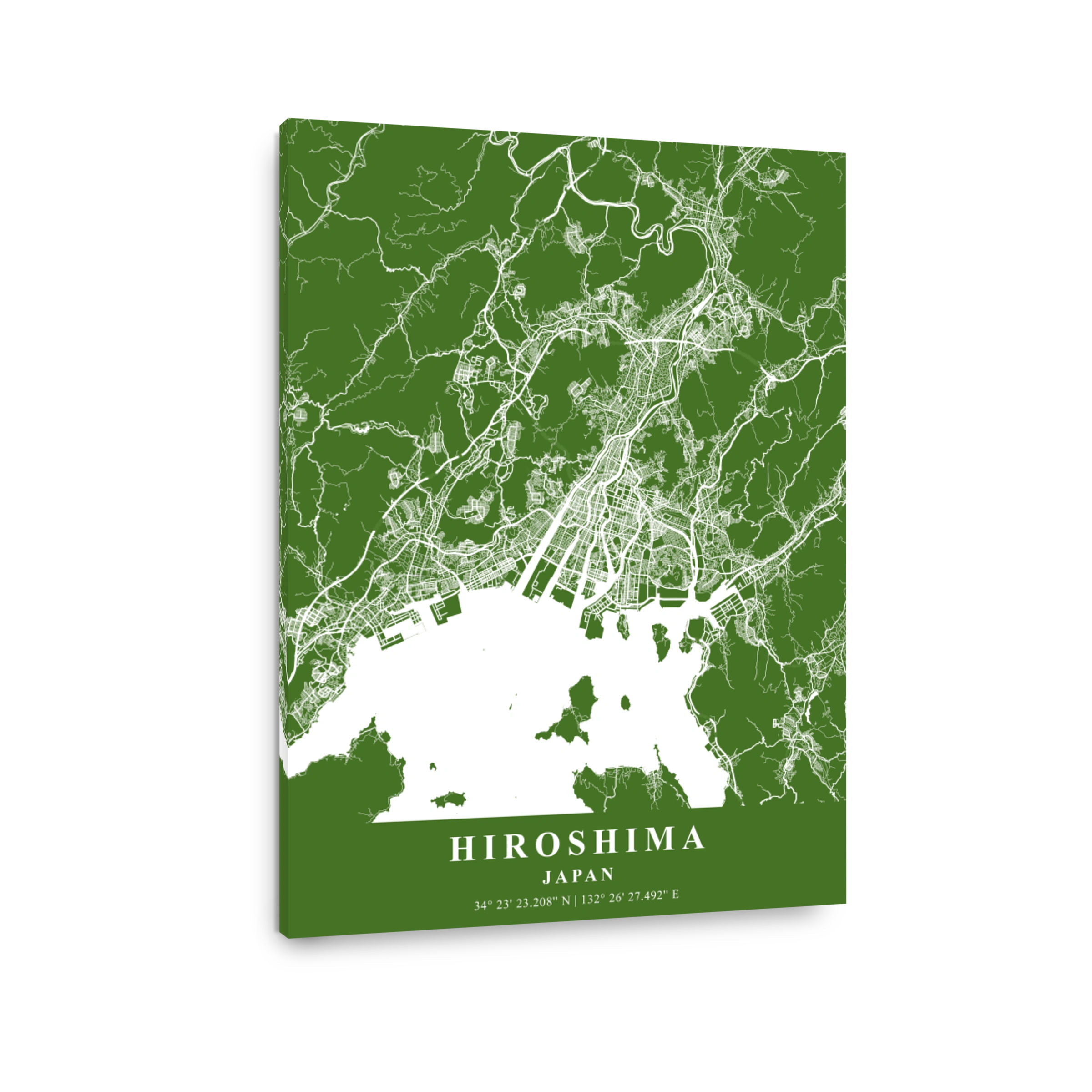 Hiroshima   Japan Moss Plane Map