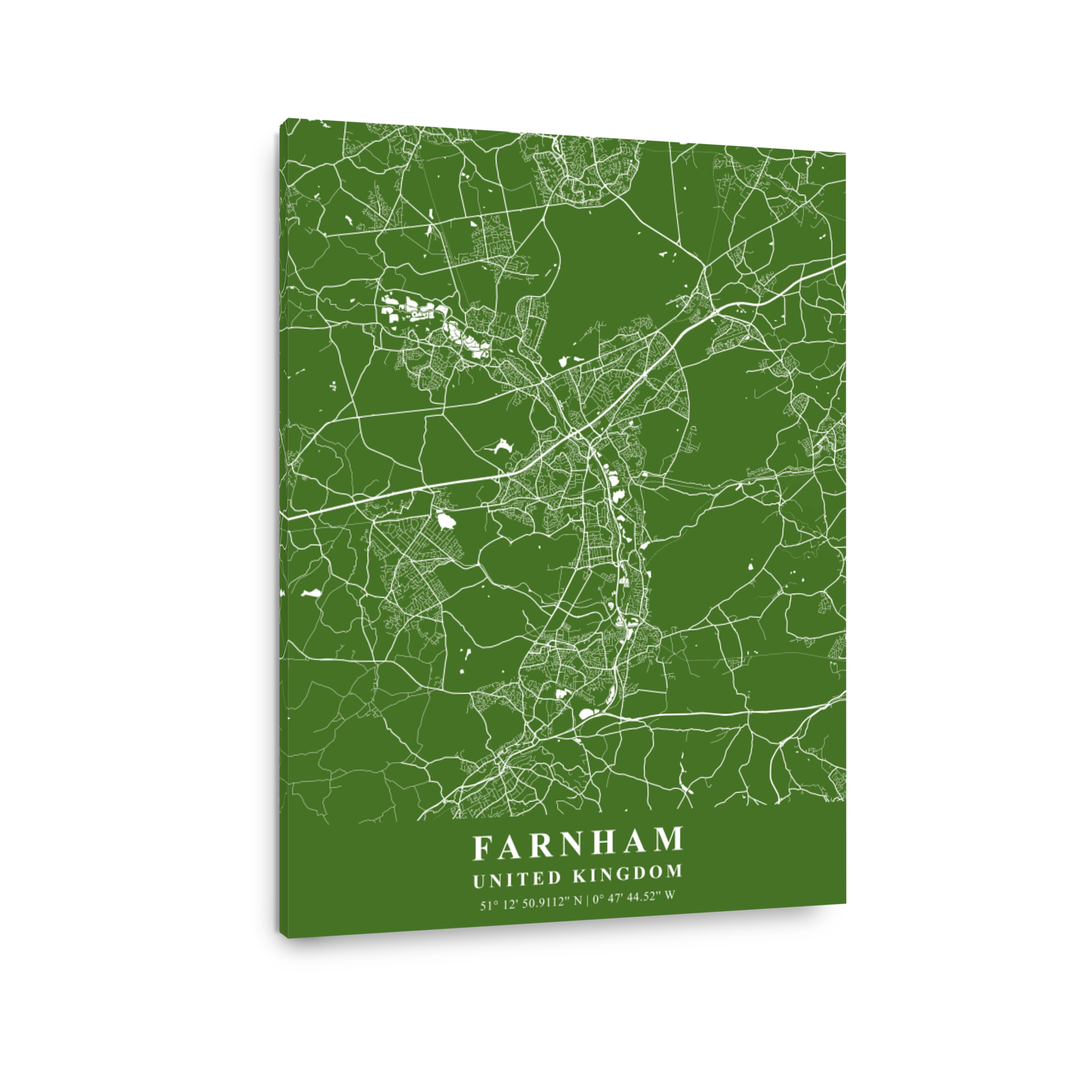 Farnham   United Kingdom Moss Plane Map