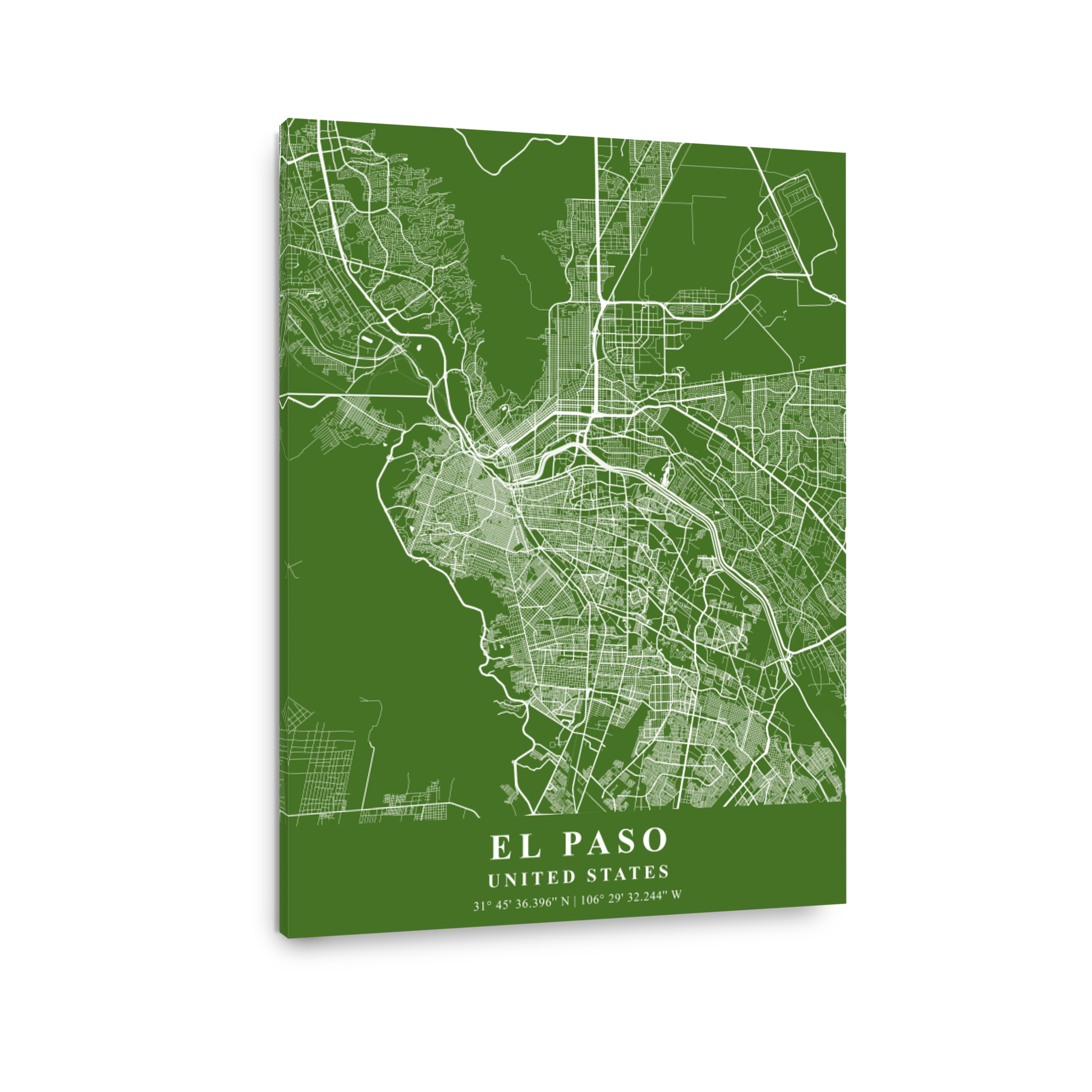 El Paso   United States Moss Plane Map