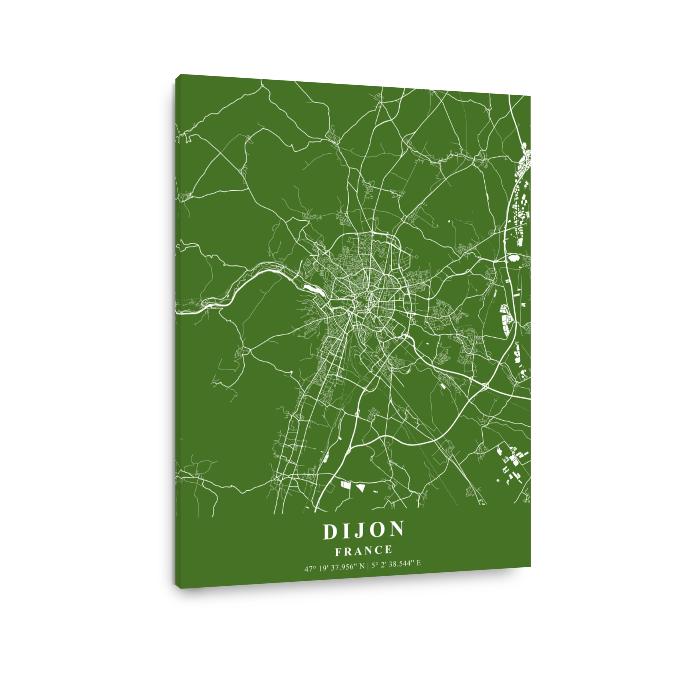 Dijon   France Moss Plane Map