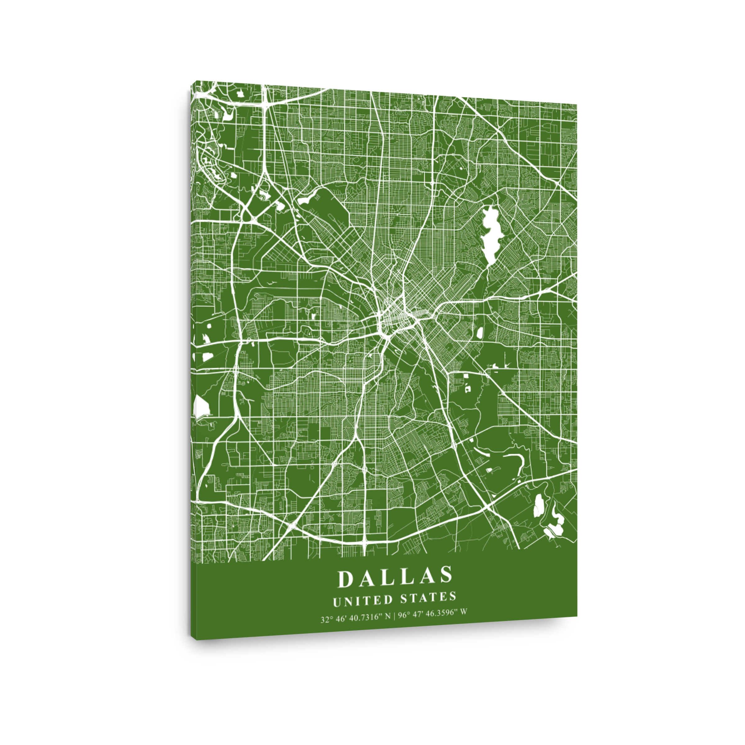 Dallas   United States Moss Plane Map