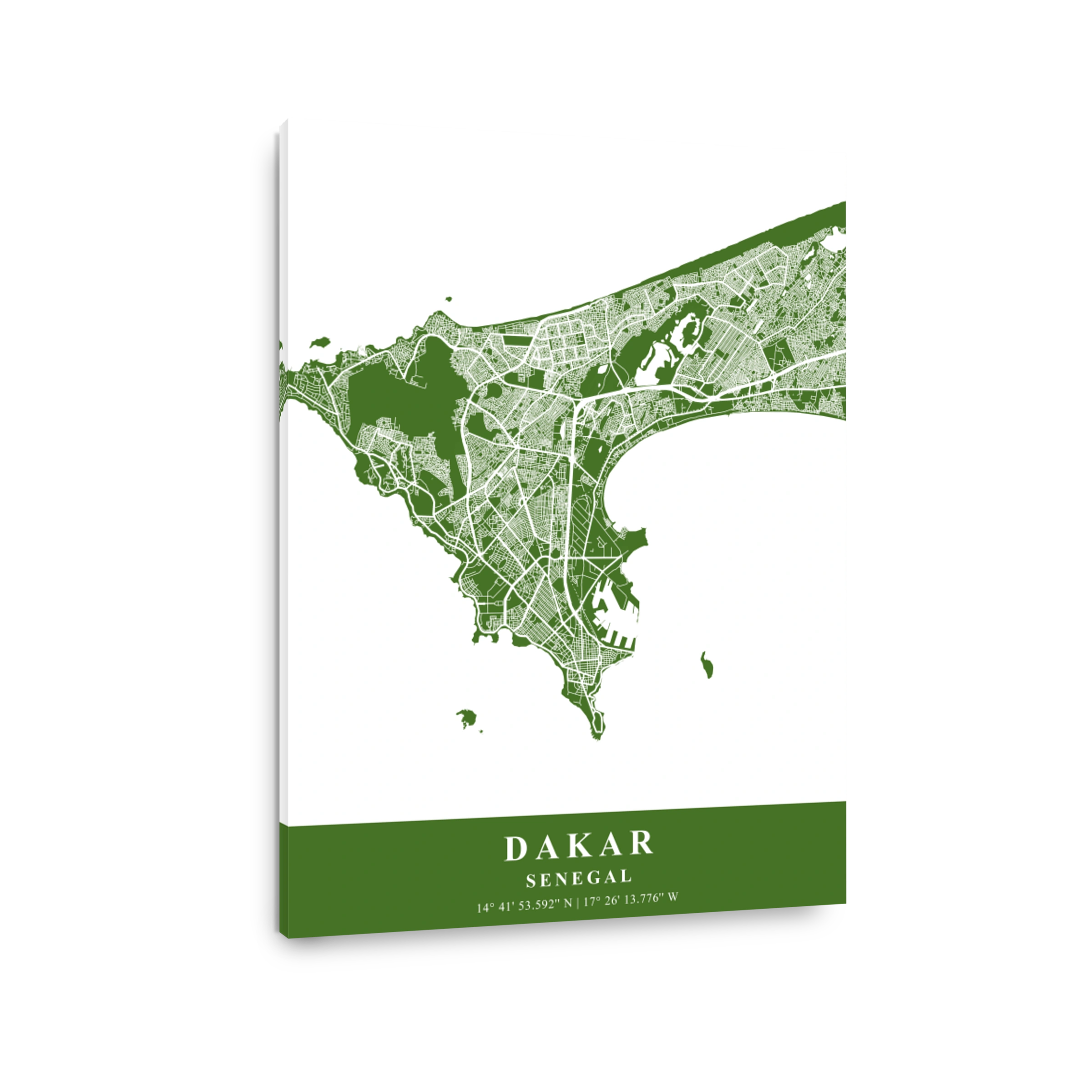 Dakar   Senegal Moss Plane Map