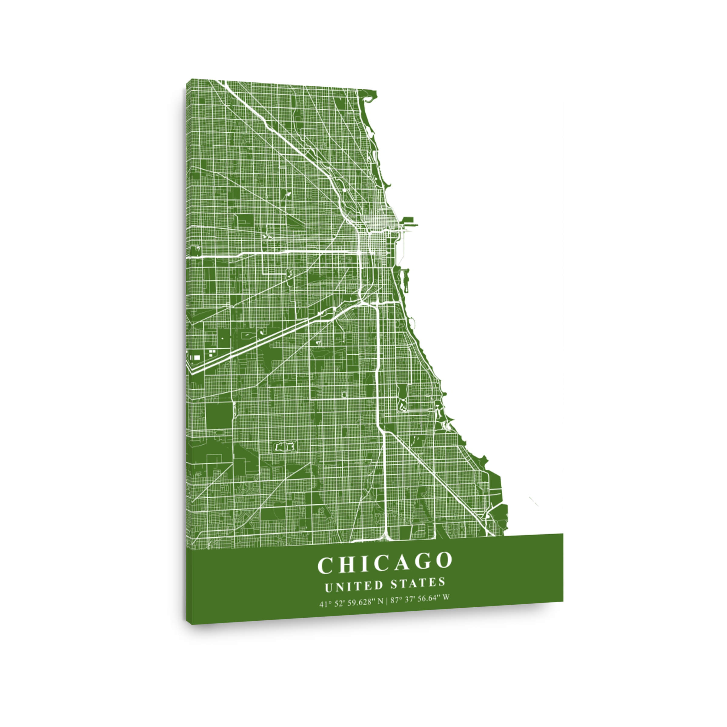 Chicago   United States Moss Plane Map