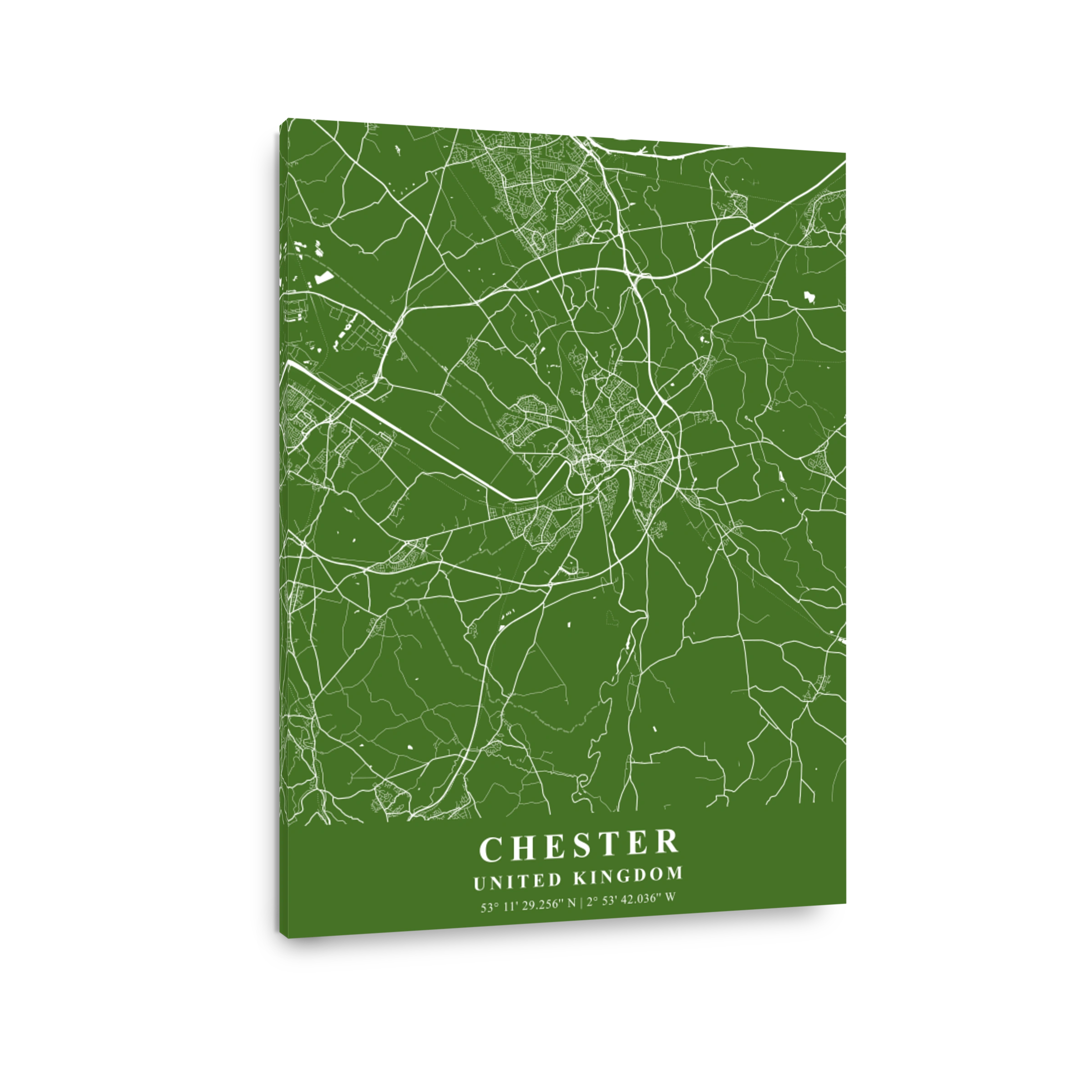 Chester   United Kingdom Moss Plane Map