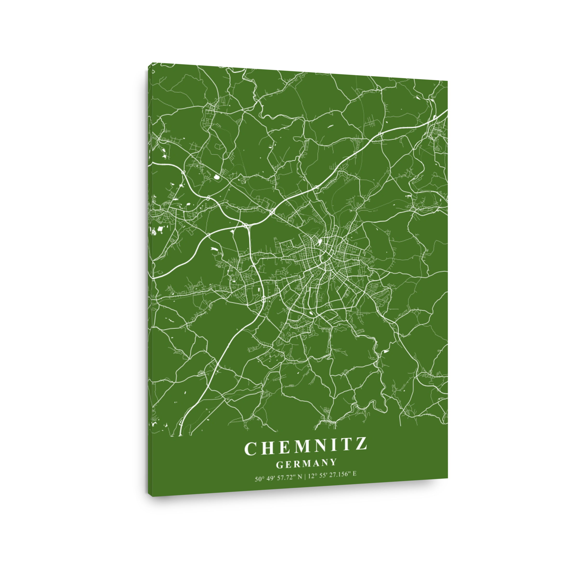 Chemnitz   Germany Moss Plane Map