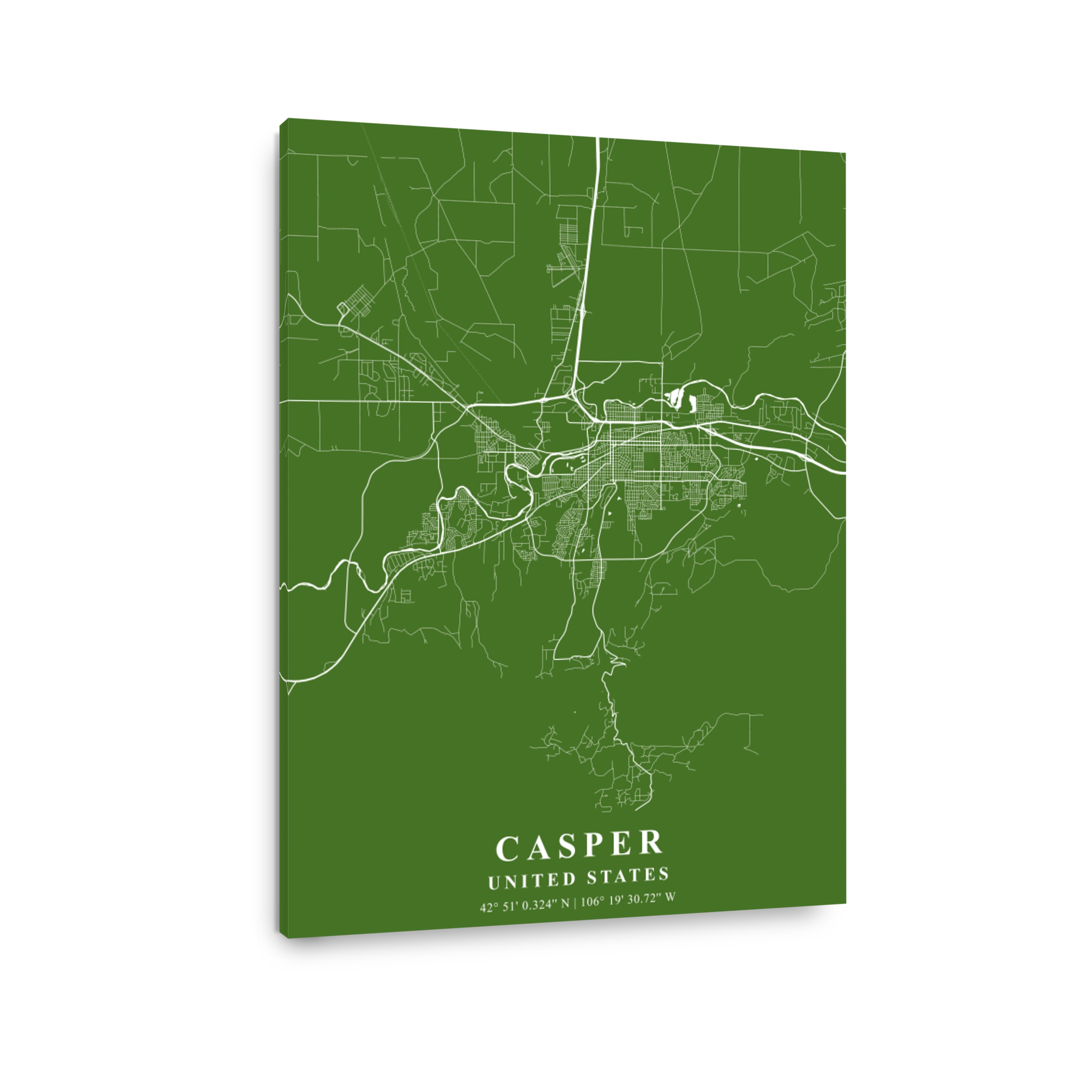 Casper   United States Moss Plane Map