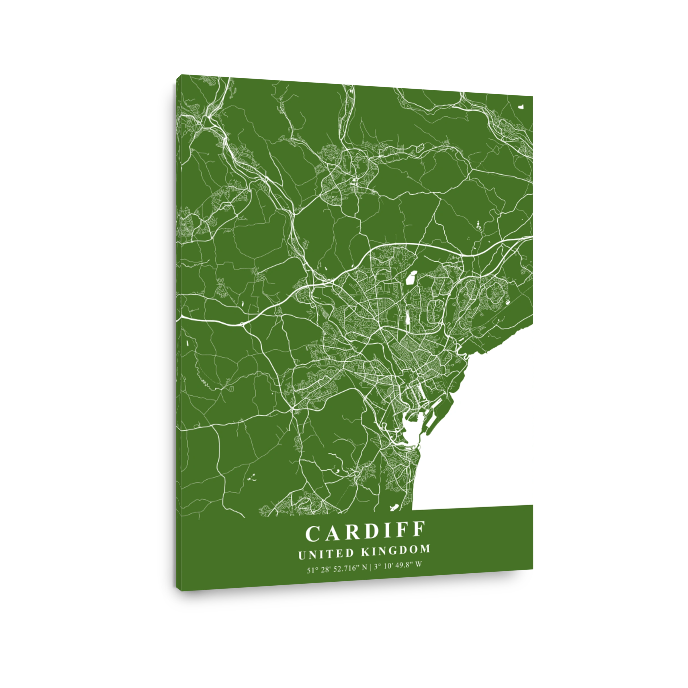 Cardiff   United Kingdom Moss Plane Map