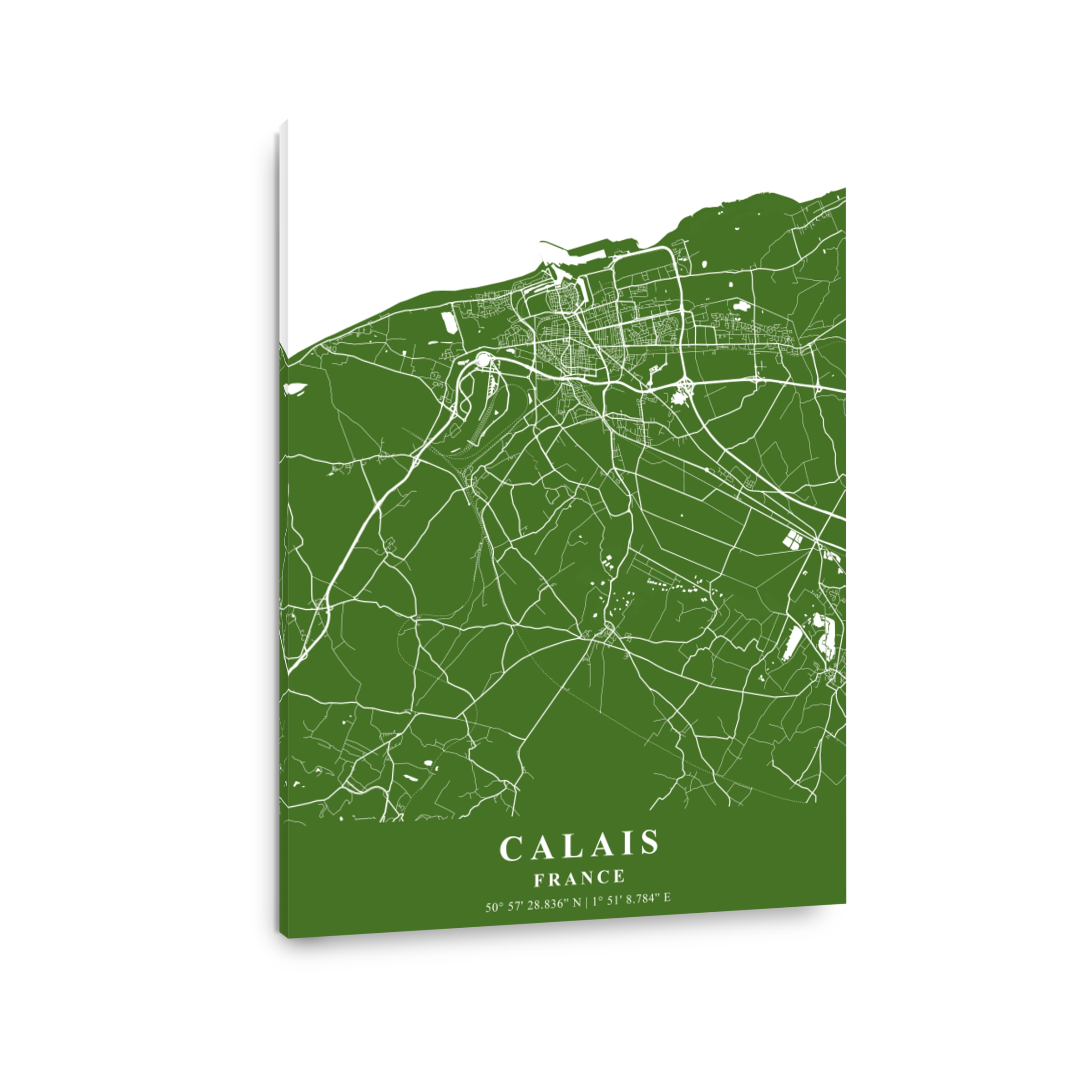 Calais   France Moss Plane Map