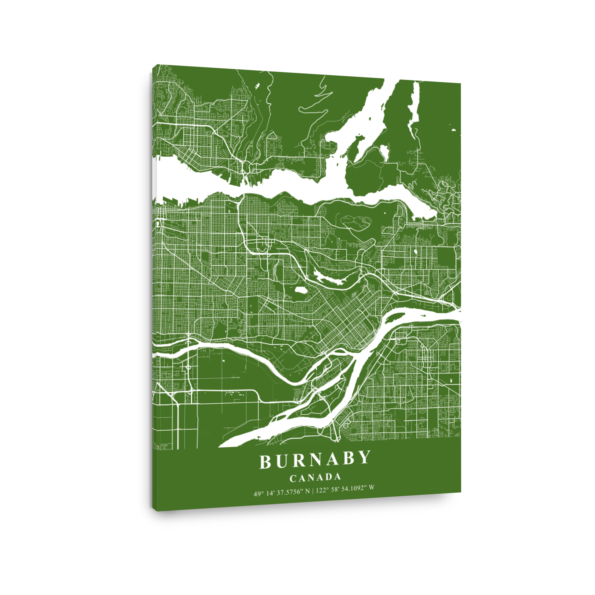 Burnaby   Canada Moss Plane Map
