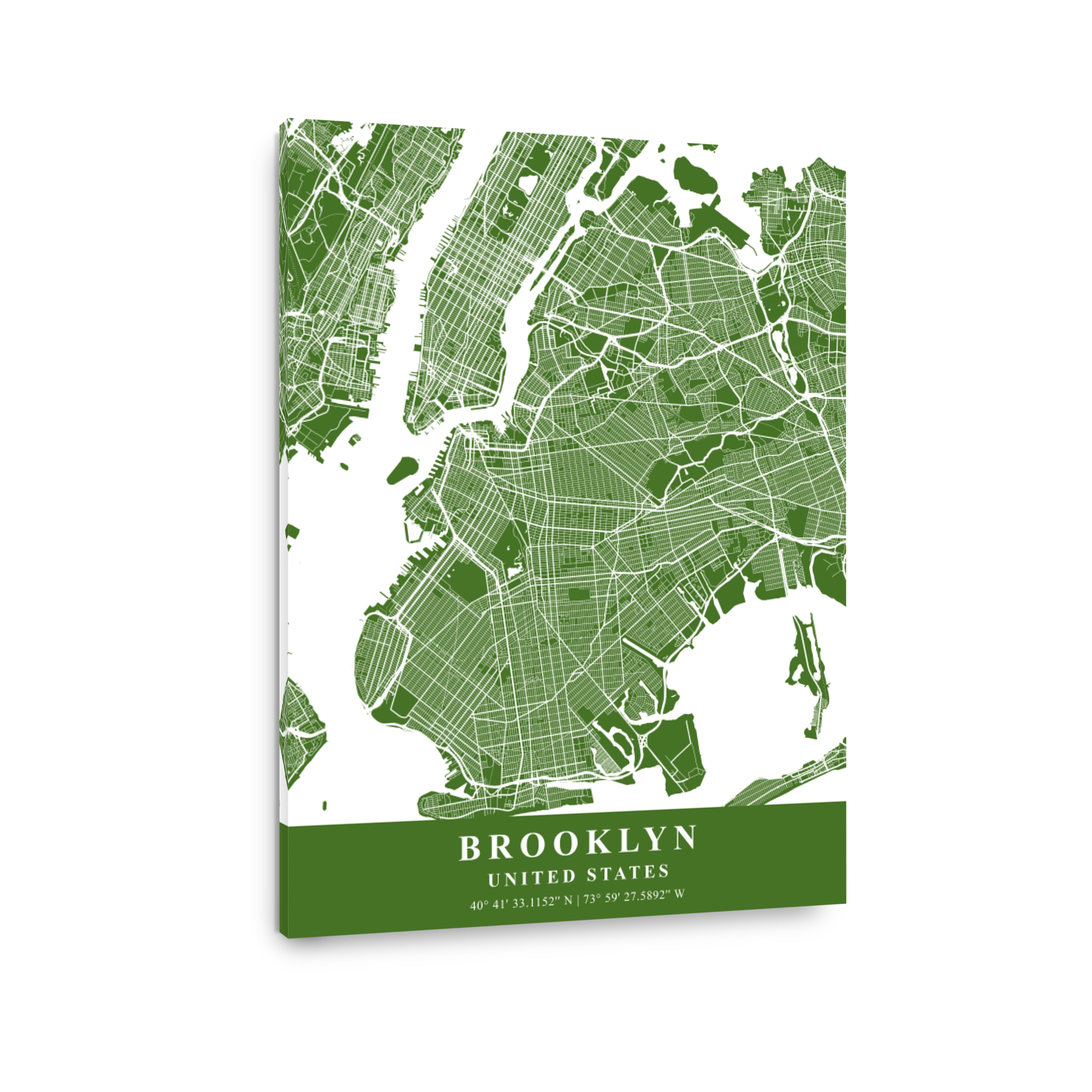 Brooklyn   United States Moss Plane Map