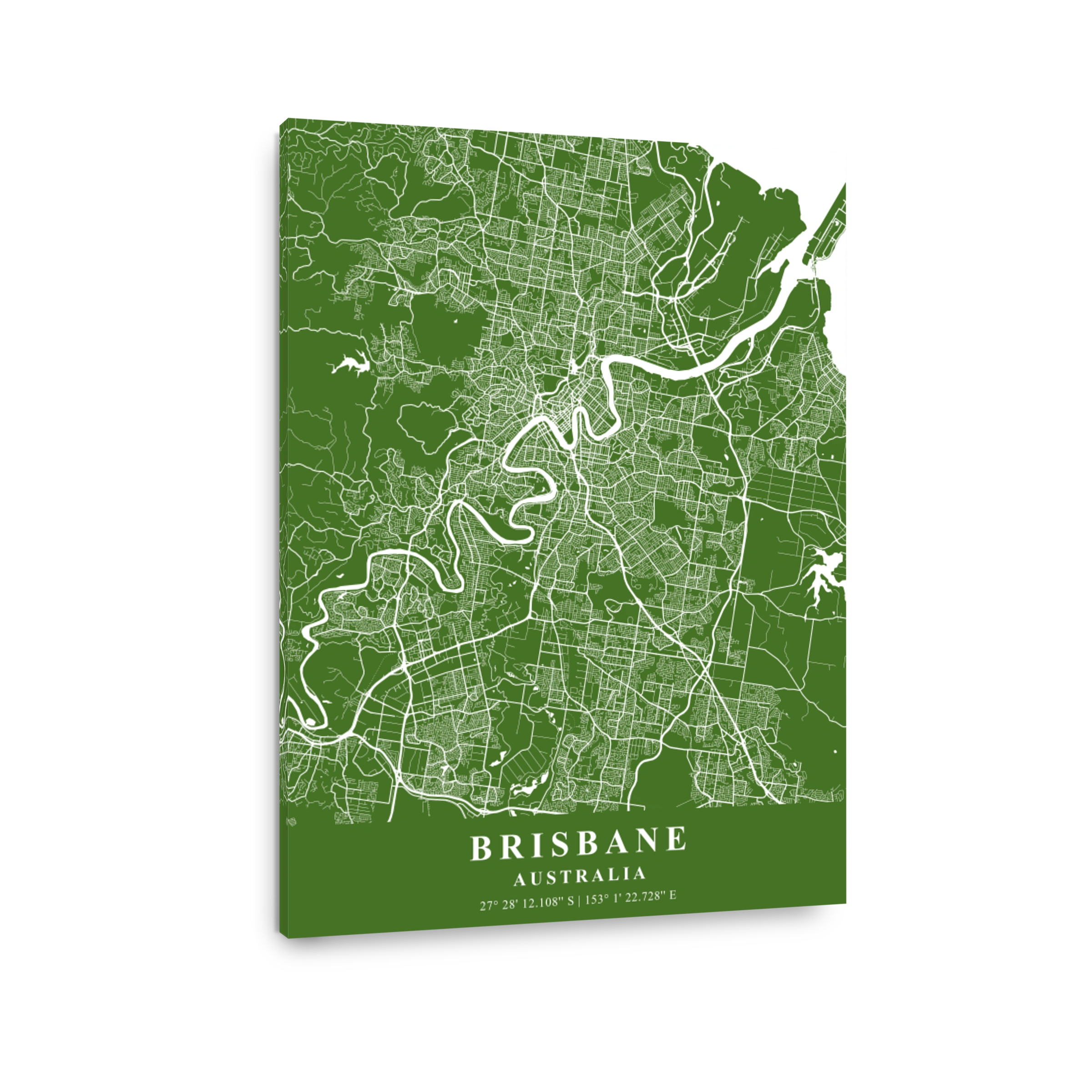 Brisbane Australia Moss Plane Map