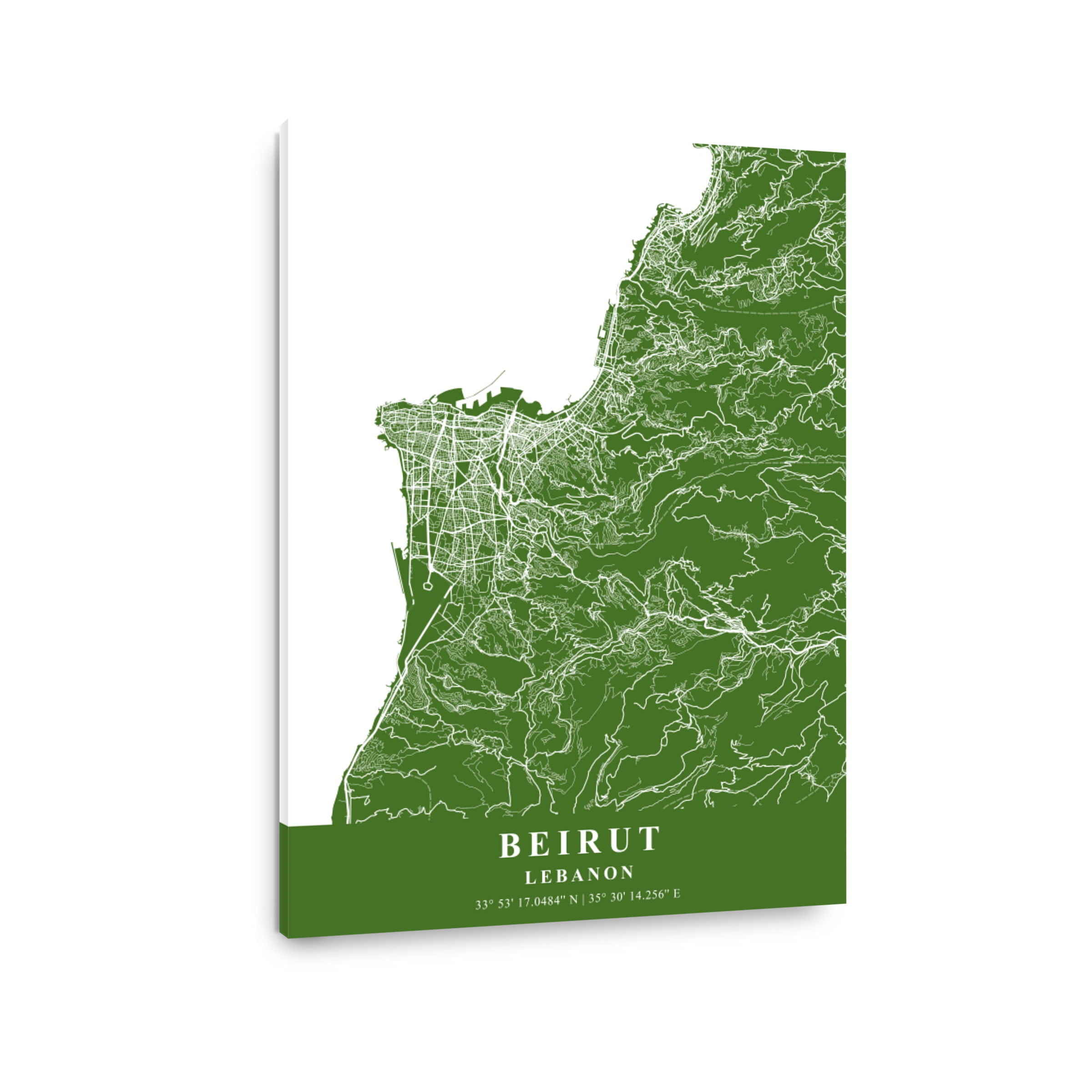 Beirut   Lebanon Moss Plane Map