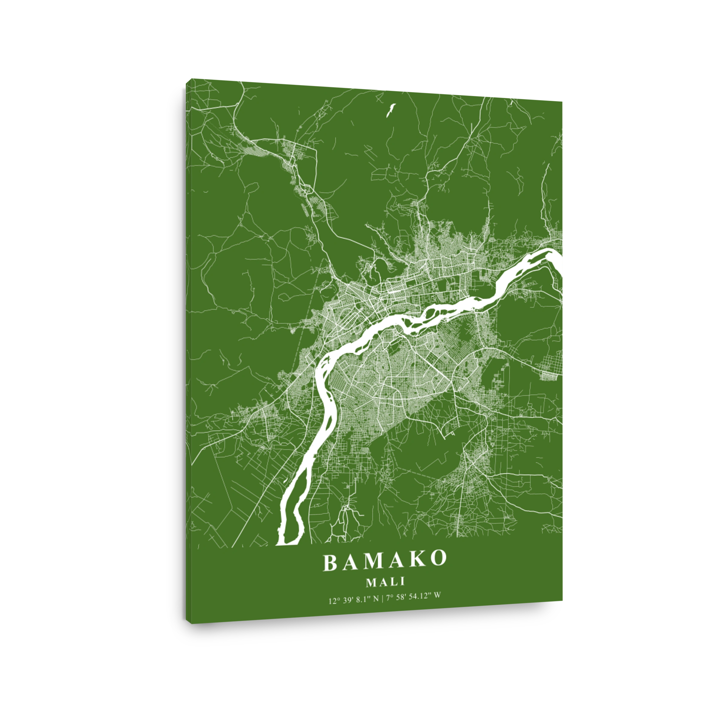 Bamako   Mali Moss Plane Map