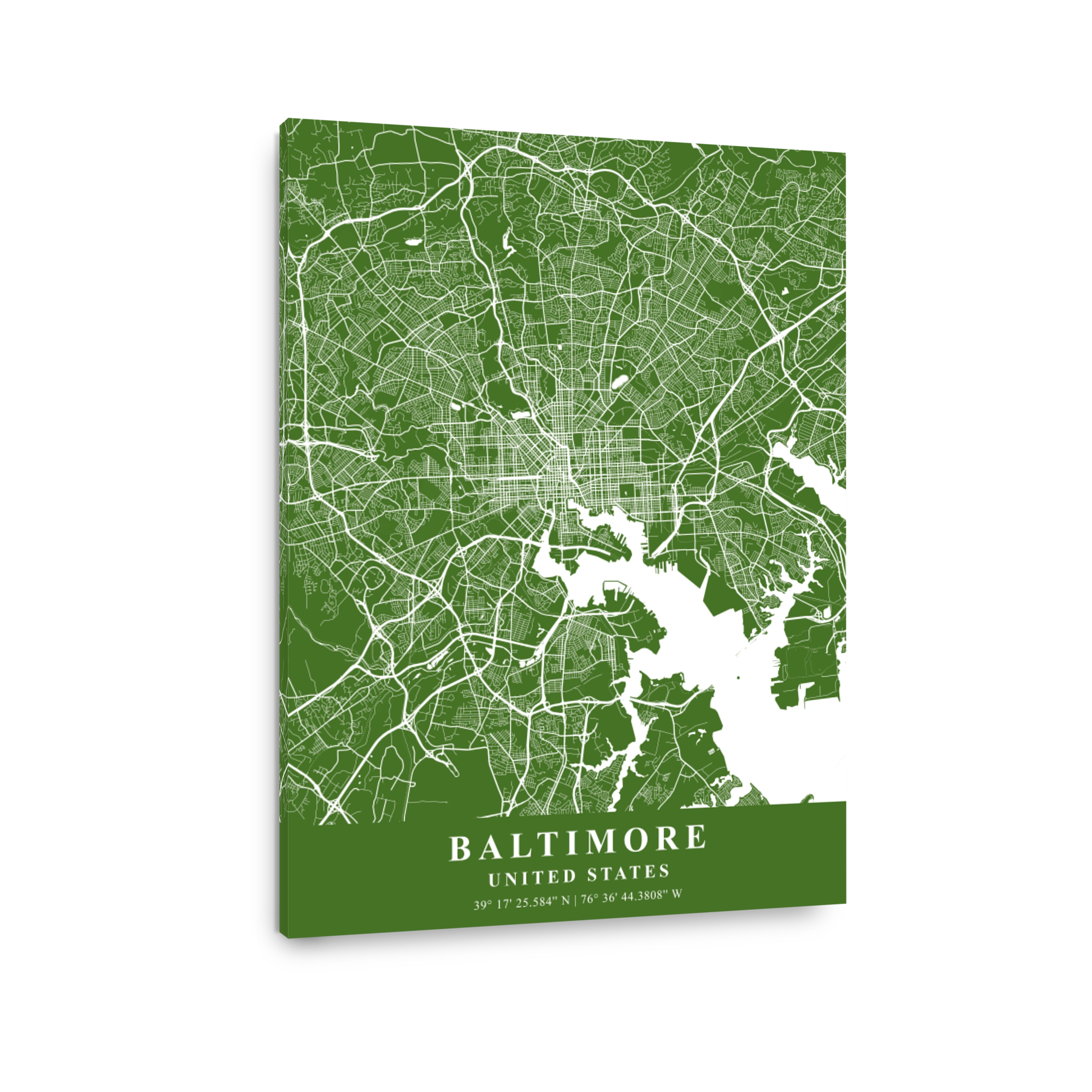 Baltimore   United States Moss Plane Map