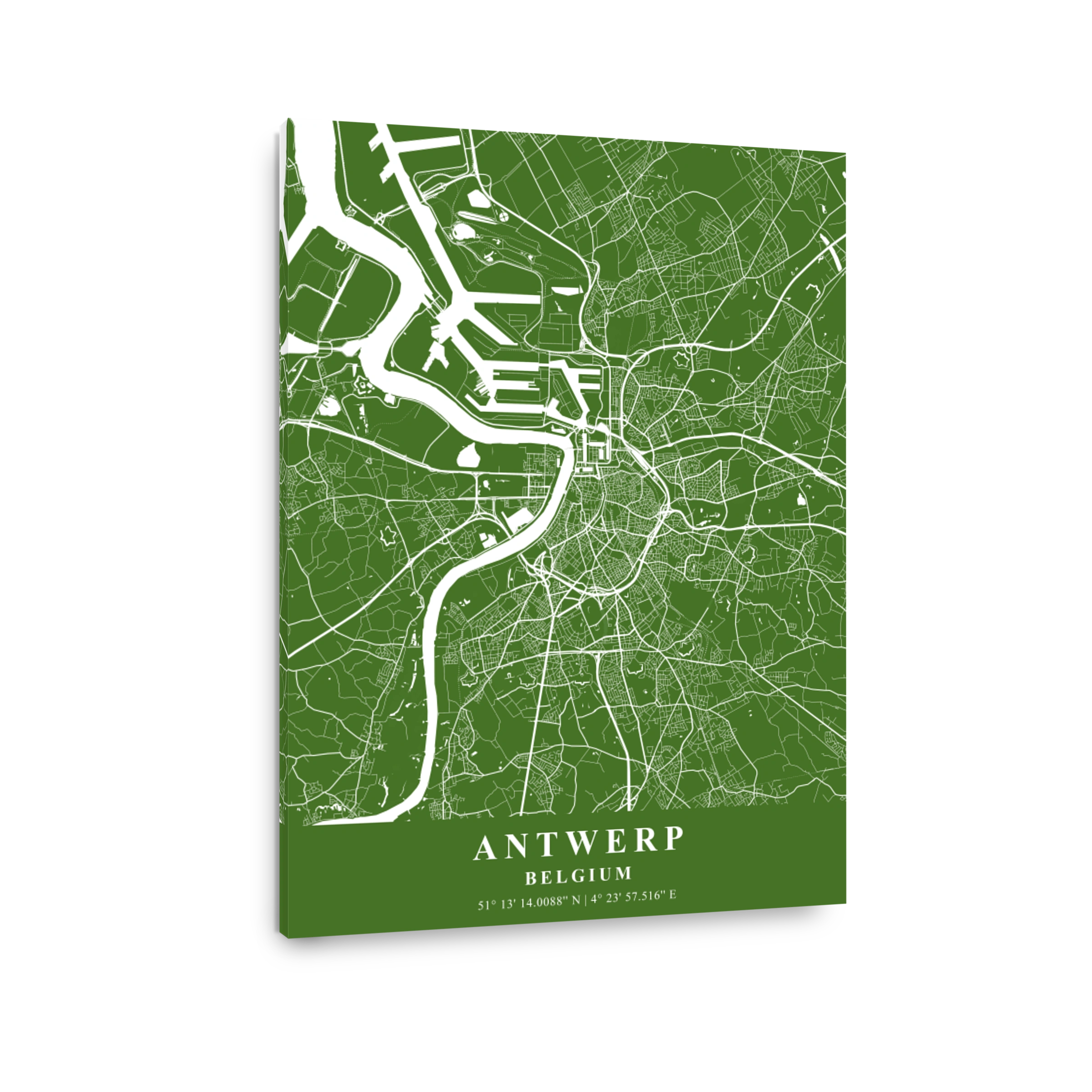 Antwerp   Belgium Moss Plane Map