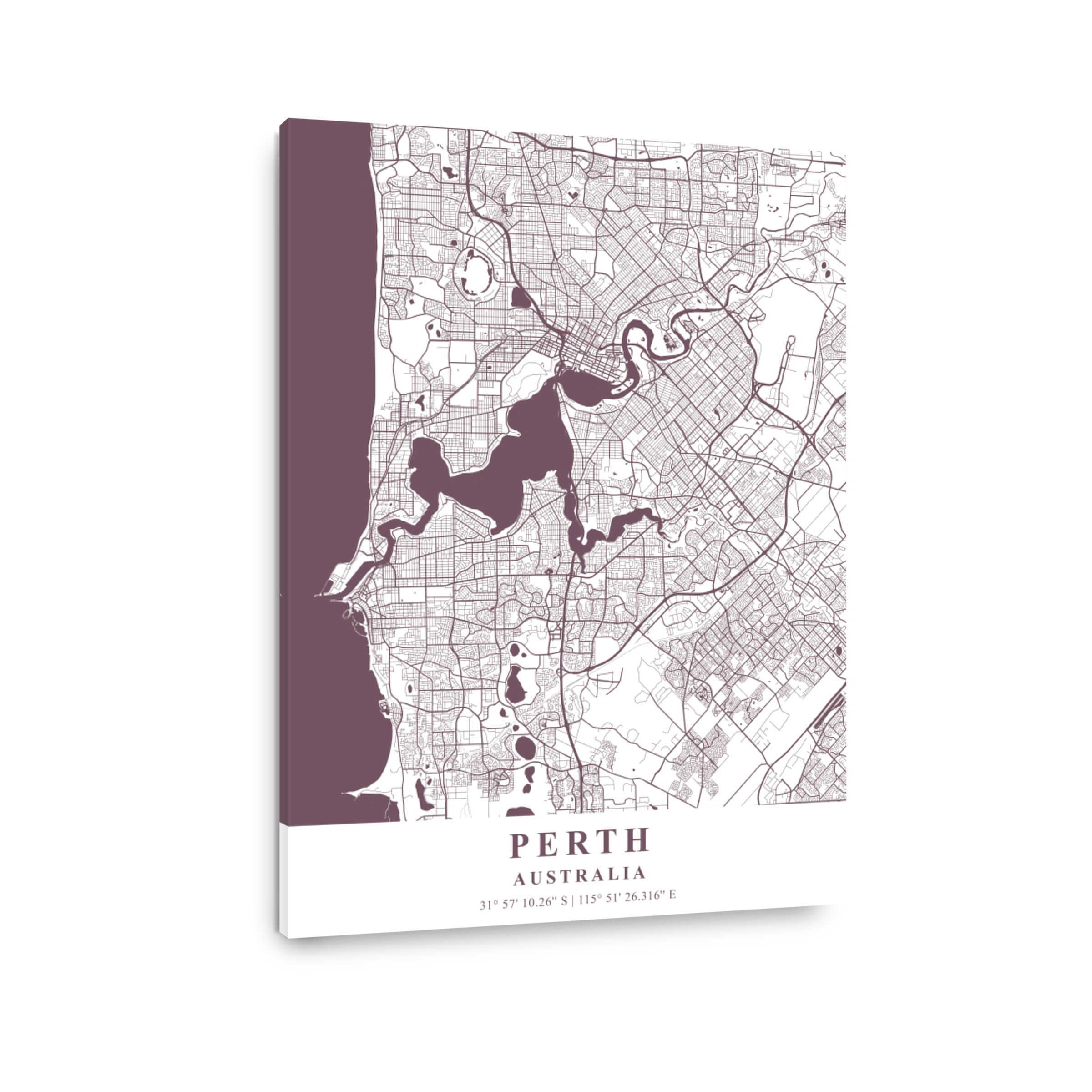Perth   Australia Orchid Plane Map