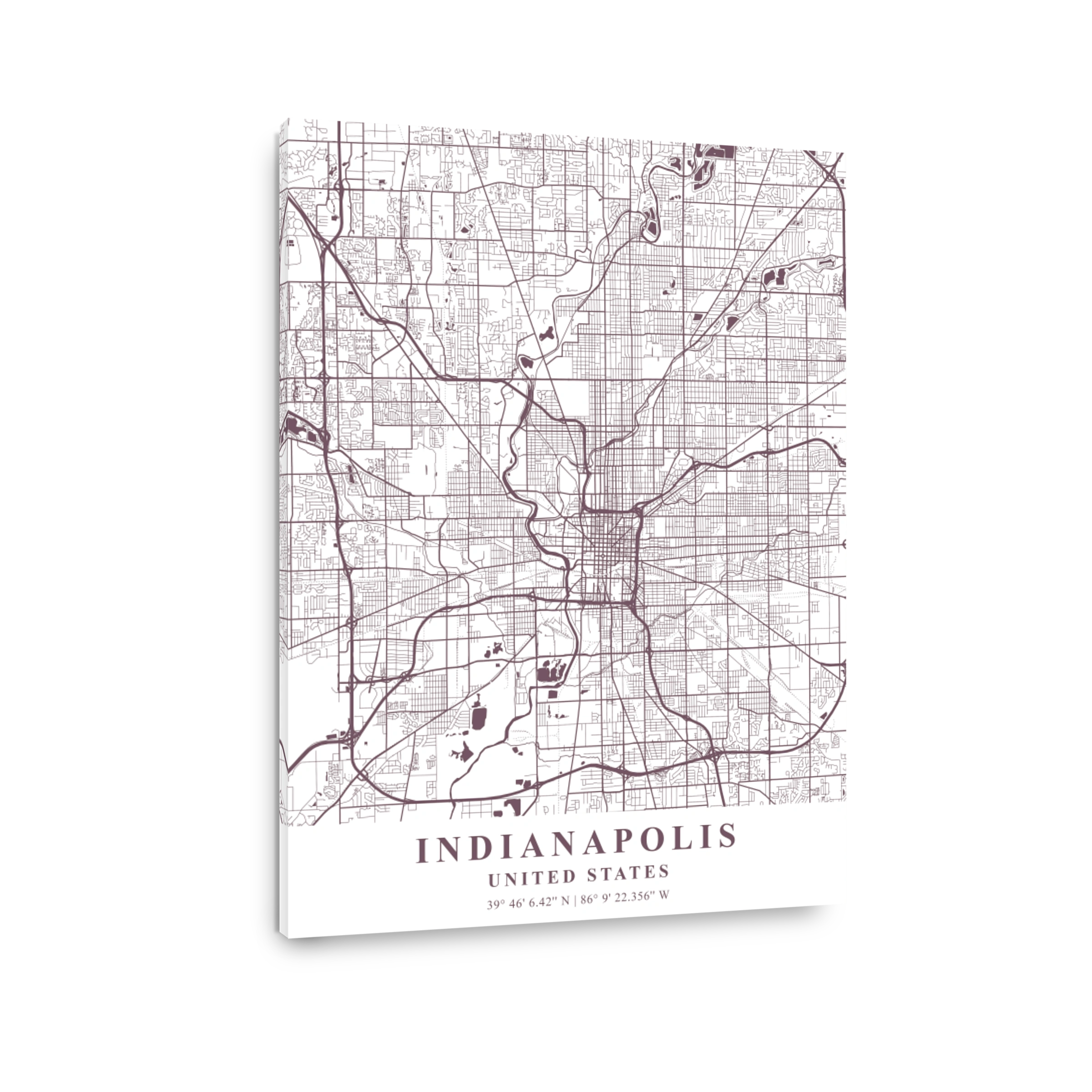 Indianapolis   United States Orchid Plane Map
