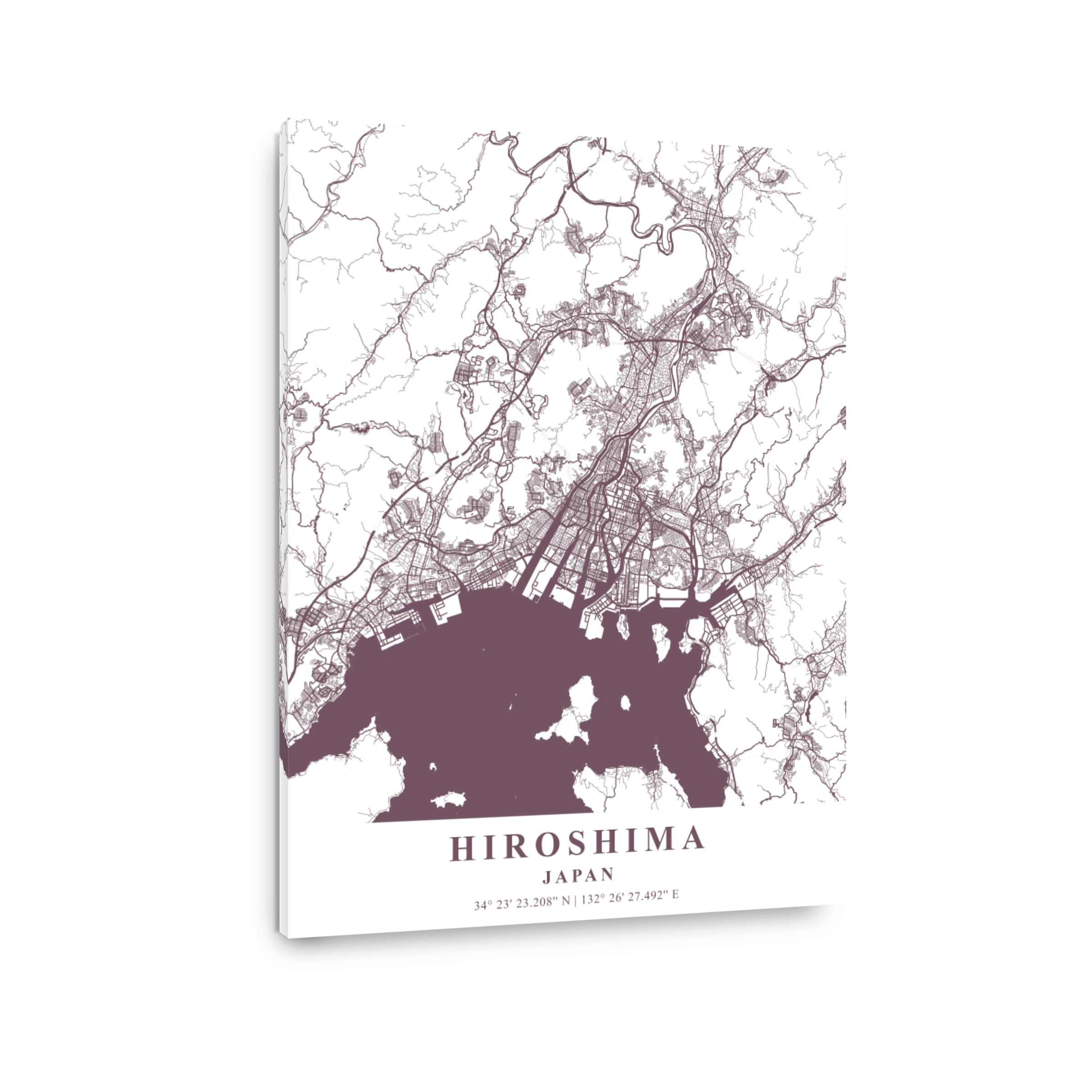 Hiroshima   Japan Orchid Plane Map