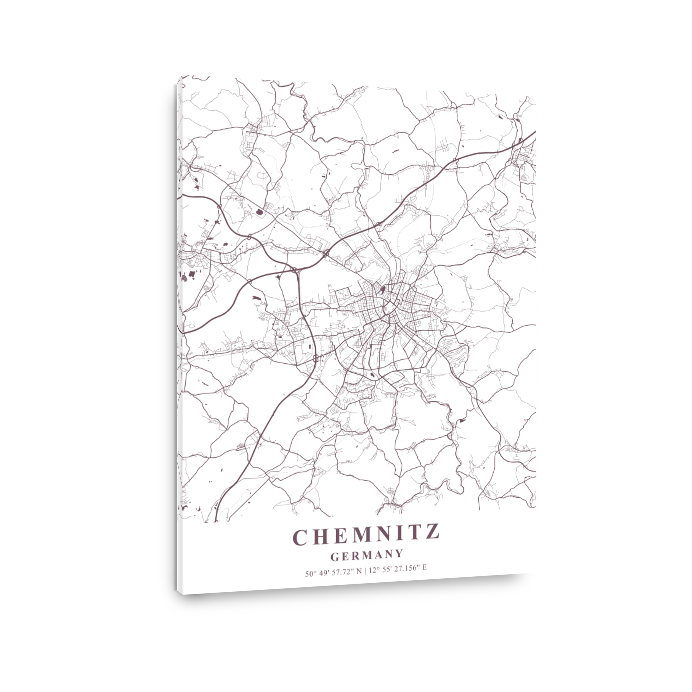Chemnitz   Germany Orchid Plane Map