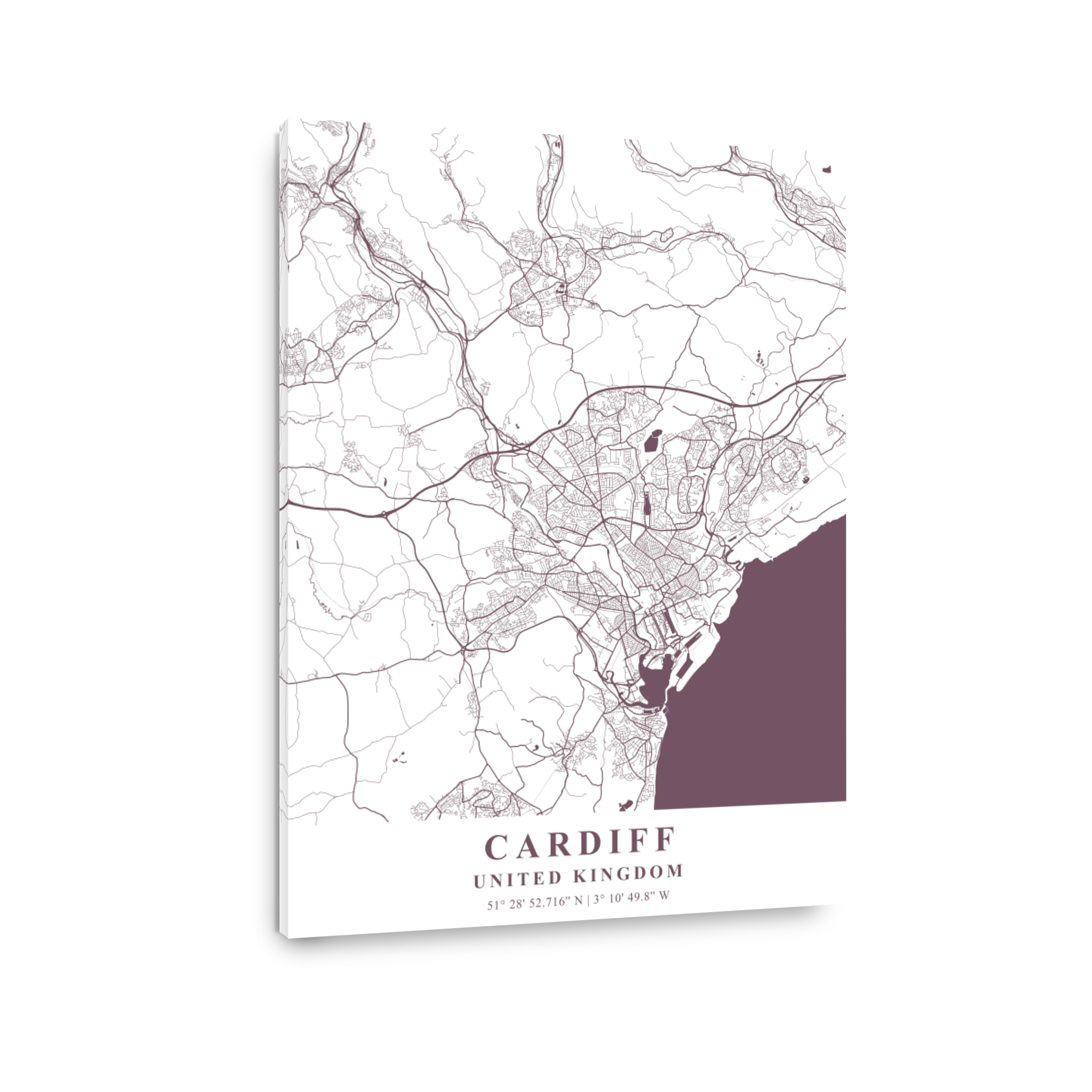 Cardiff   United Kingdom Orchid Plane Map