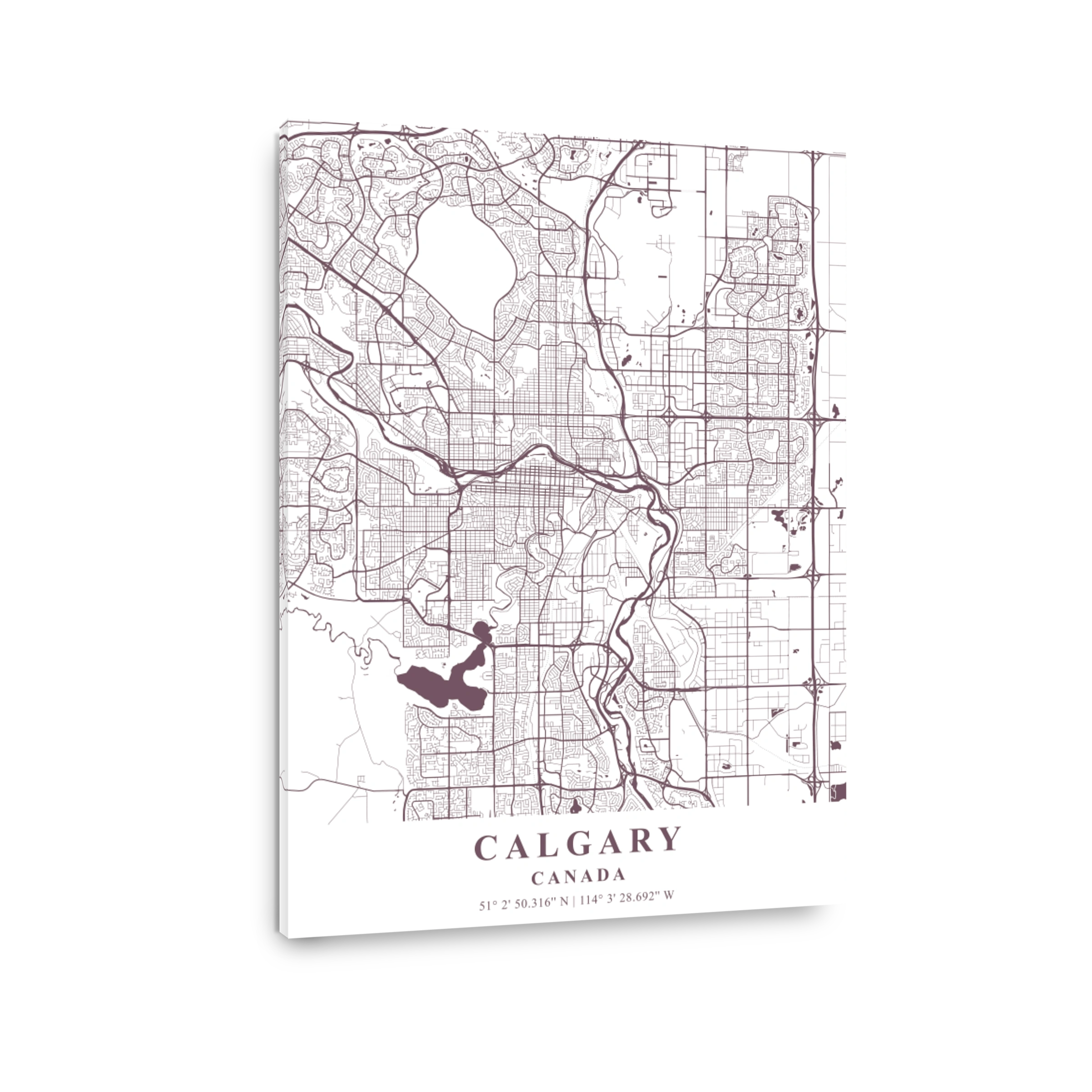 Calgary   Canada Orchid Plane Map
