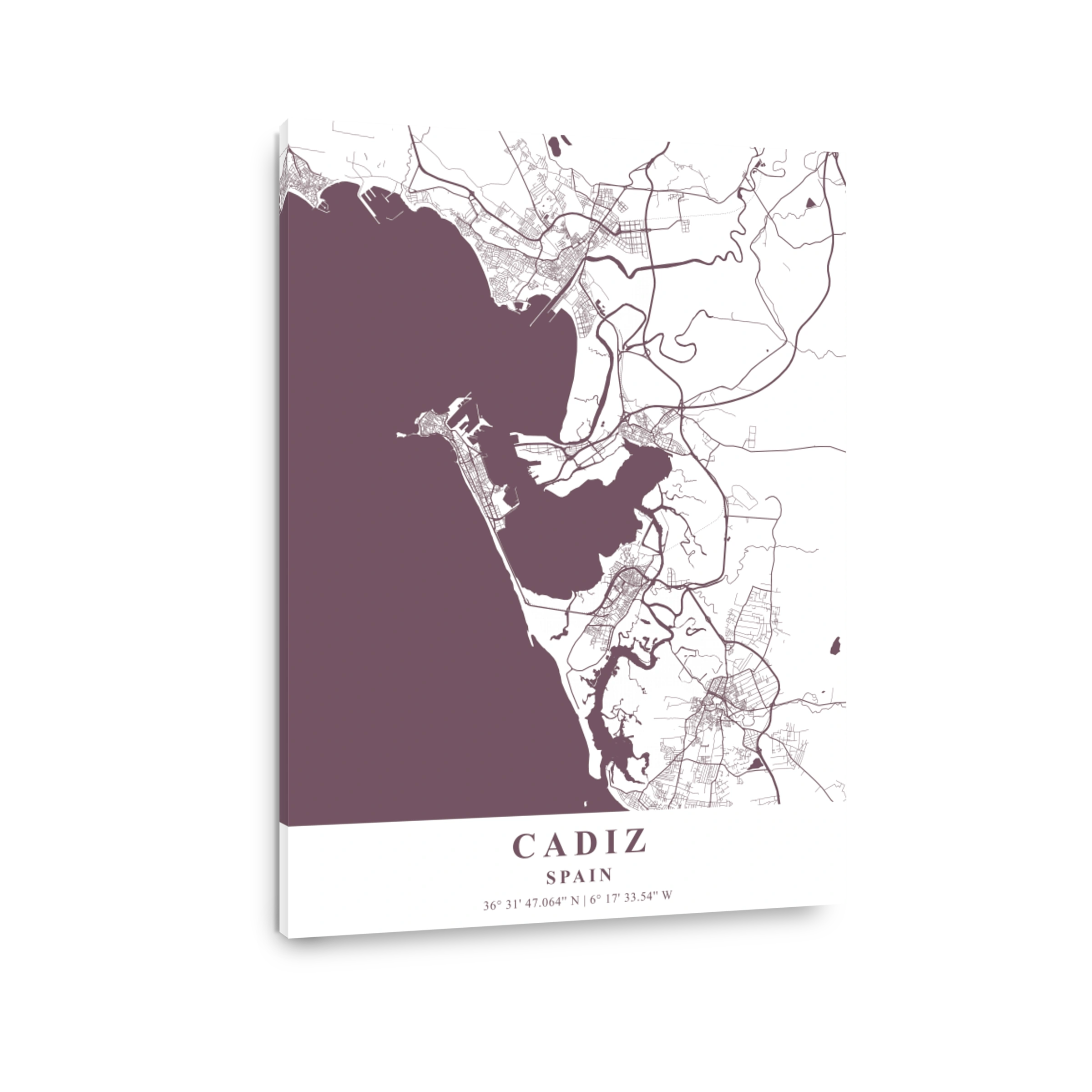 Cadiz   Spain Orchid Plane Map