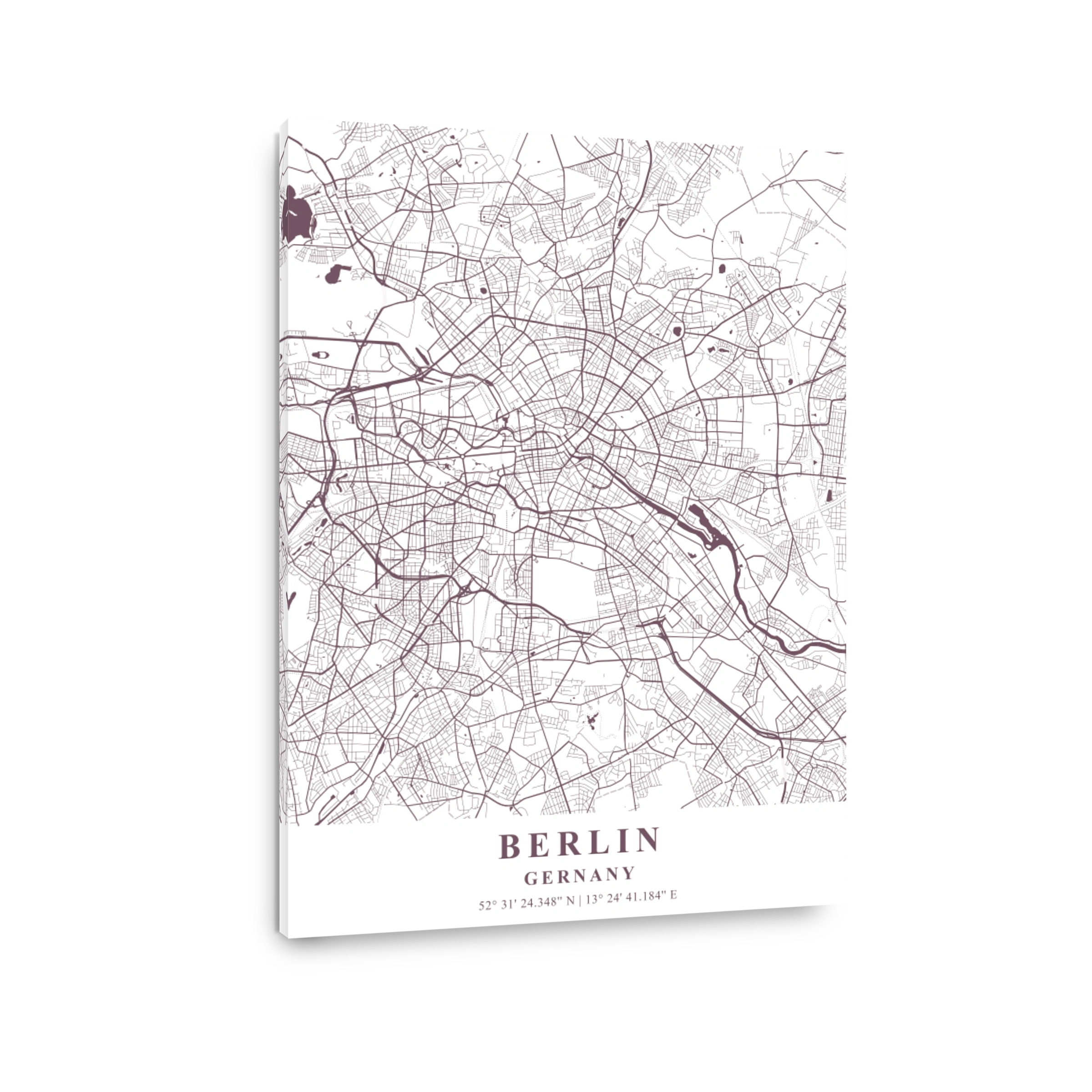 Berlin   Germany Orchid Plane Map
