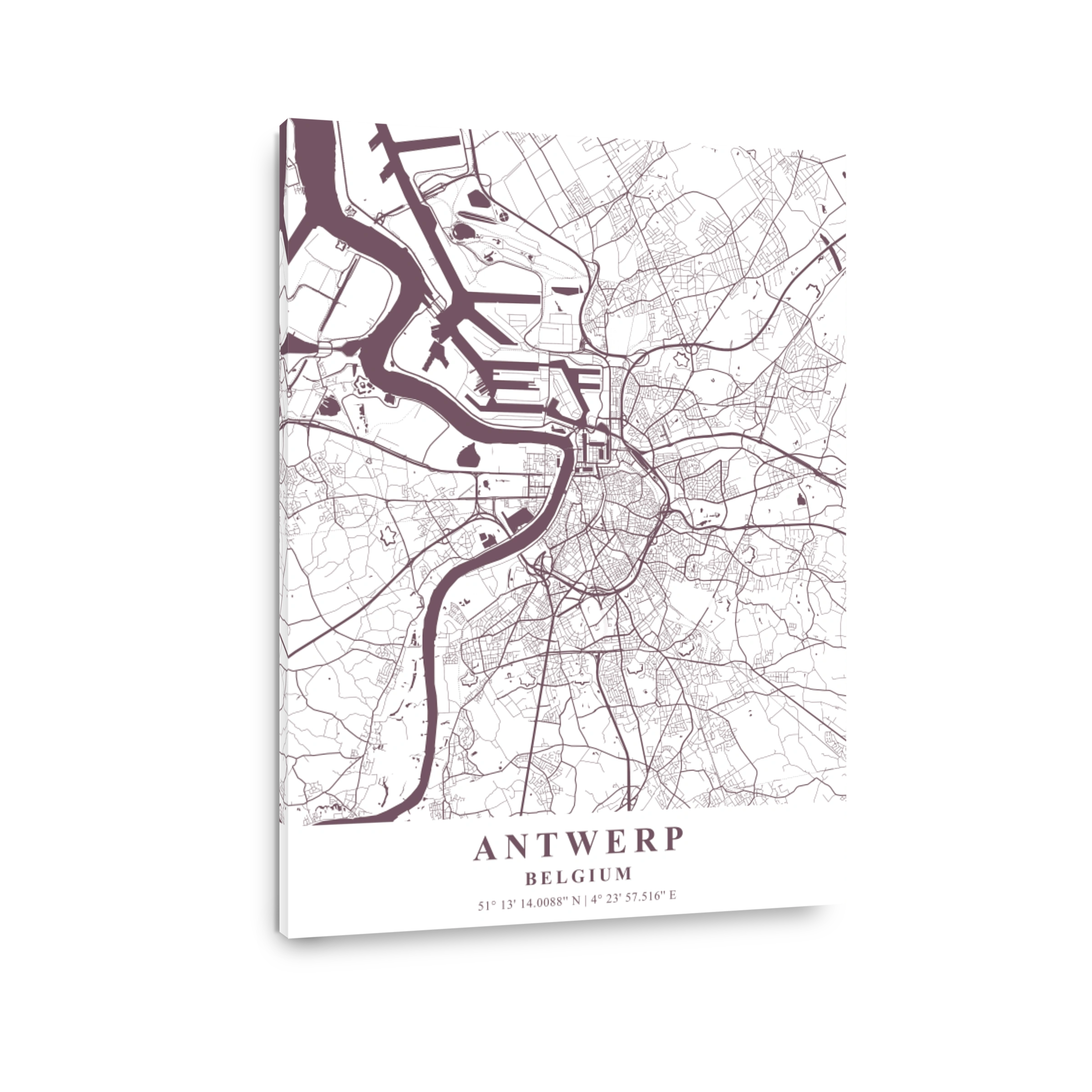 Antwerp   Belgium Orchid Plane Map