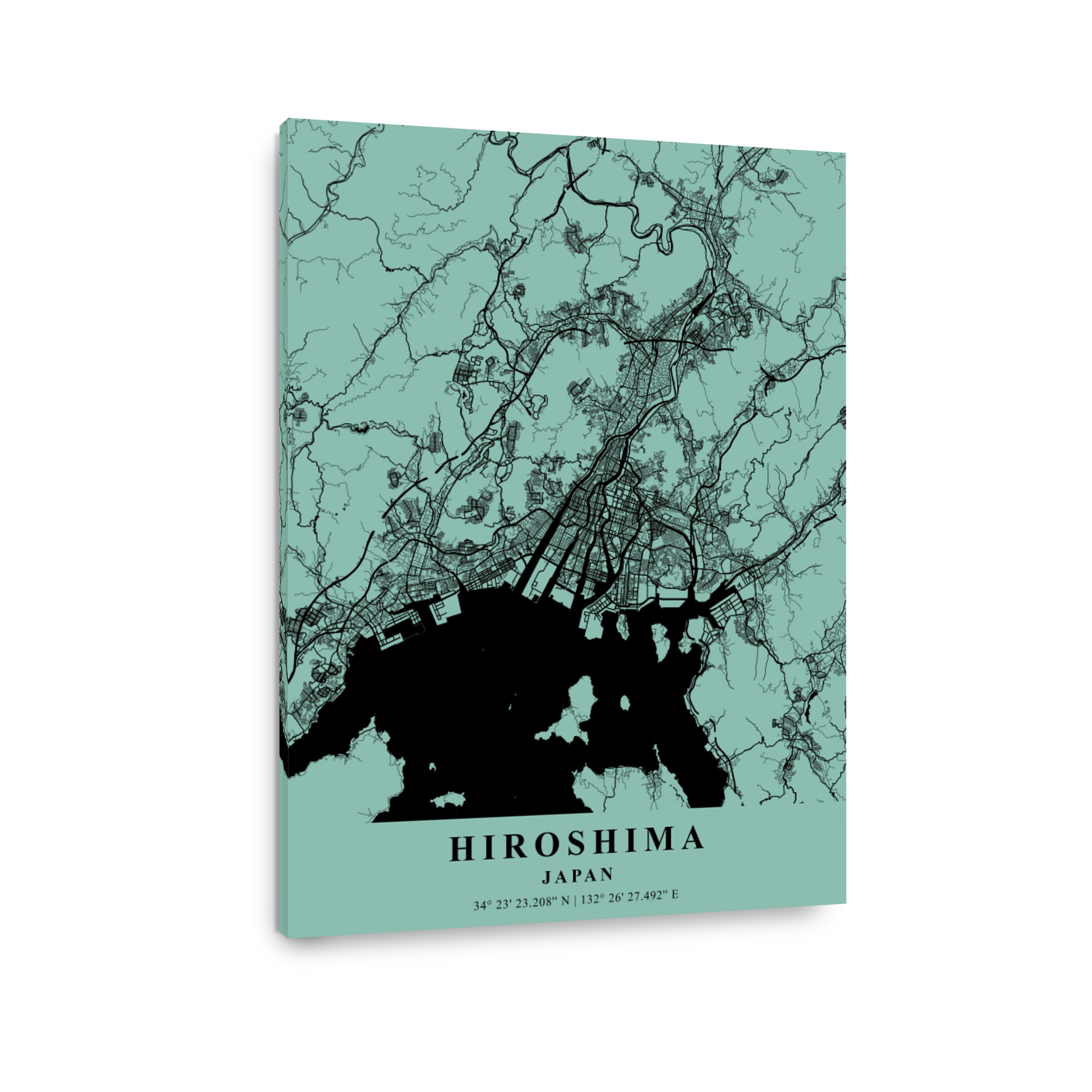 Hiroshima   Japan Sea Plane Map